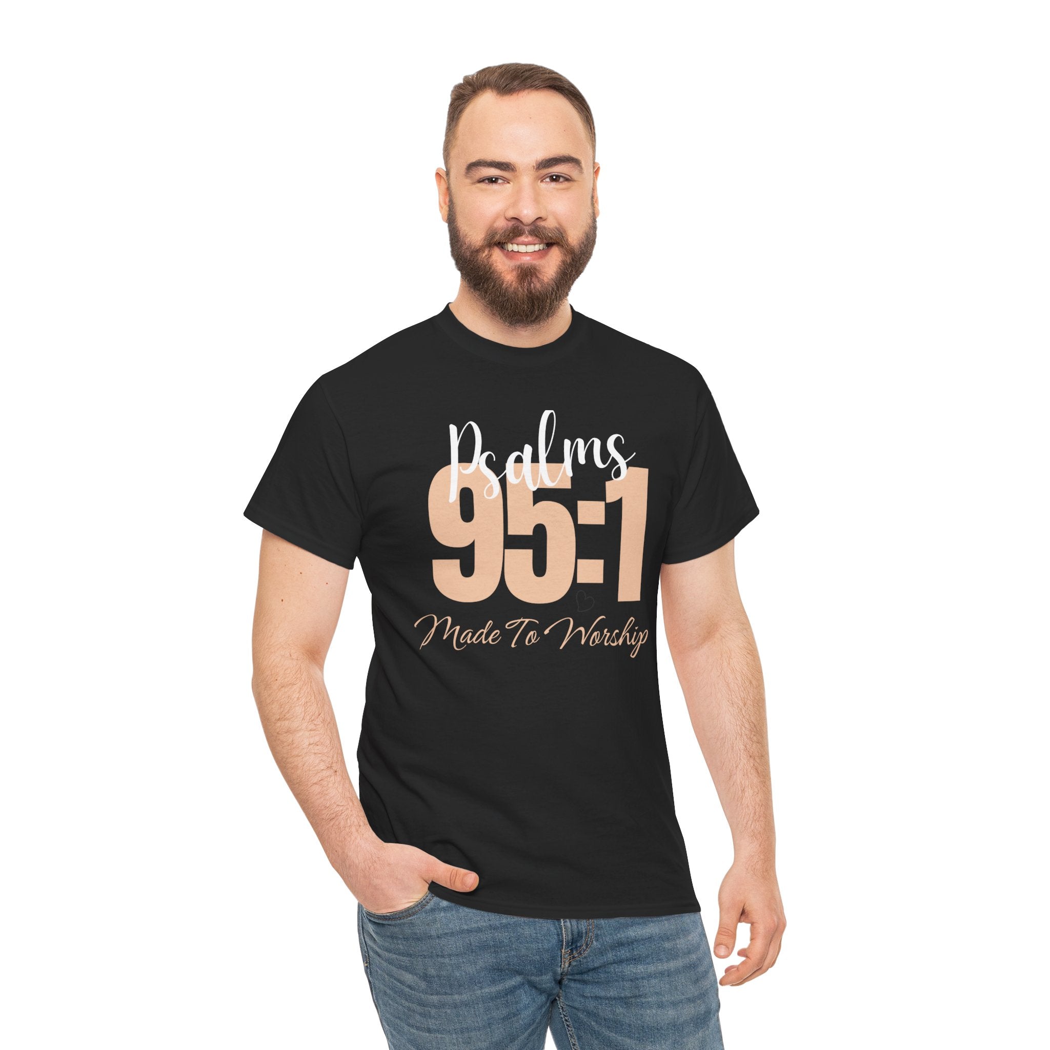 Unisex Heavy Cotton Tee with 95:1 Design - Casual Wear, Gift for Him/Her, Essential for Relaxing, Perfect for Events, Everyday Comfort