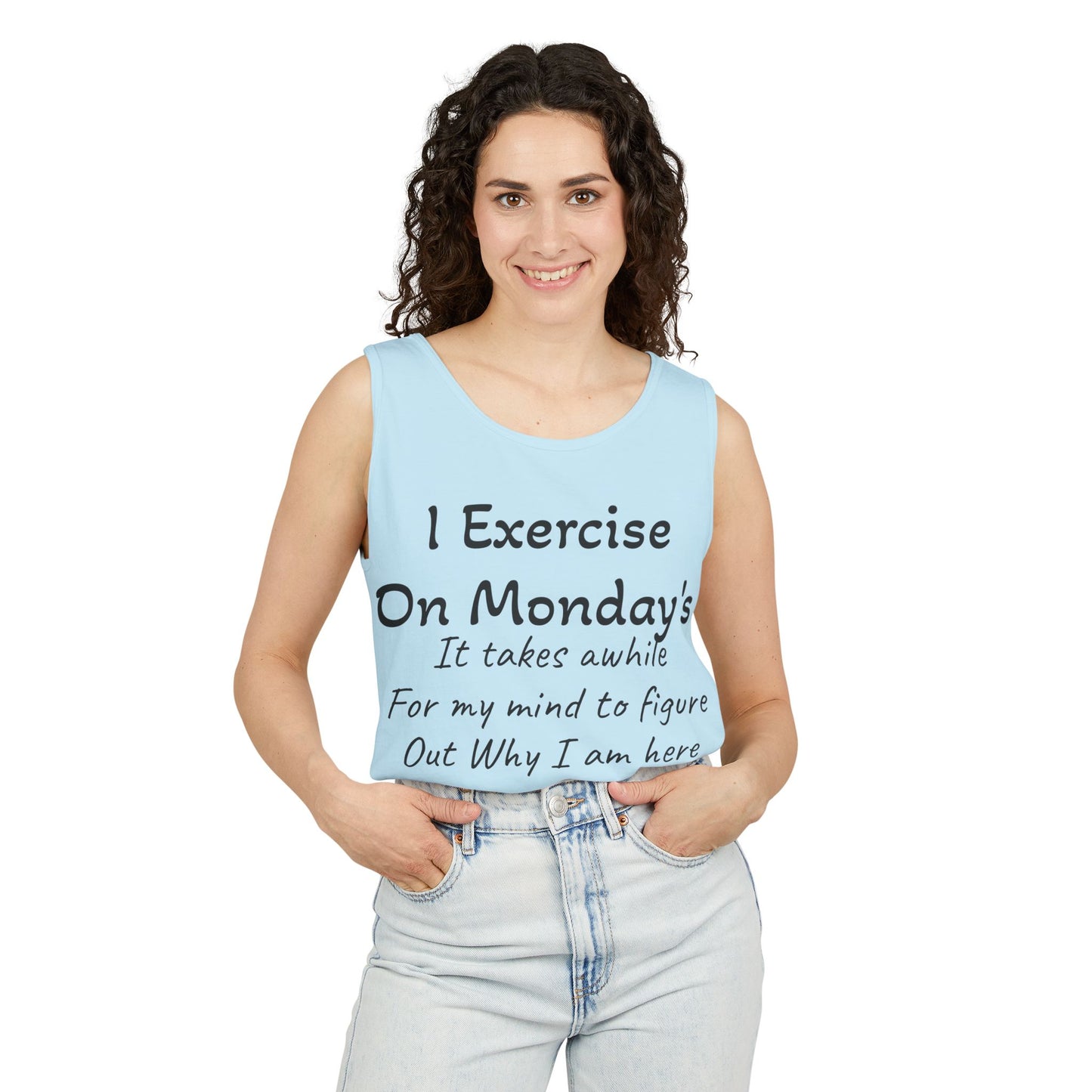 Motivational Unisex Tank Top for Fitness Enthusiasts, Workout Shirt, Exercise Apparel, Comedy Gift for Gym Lovers