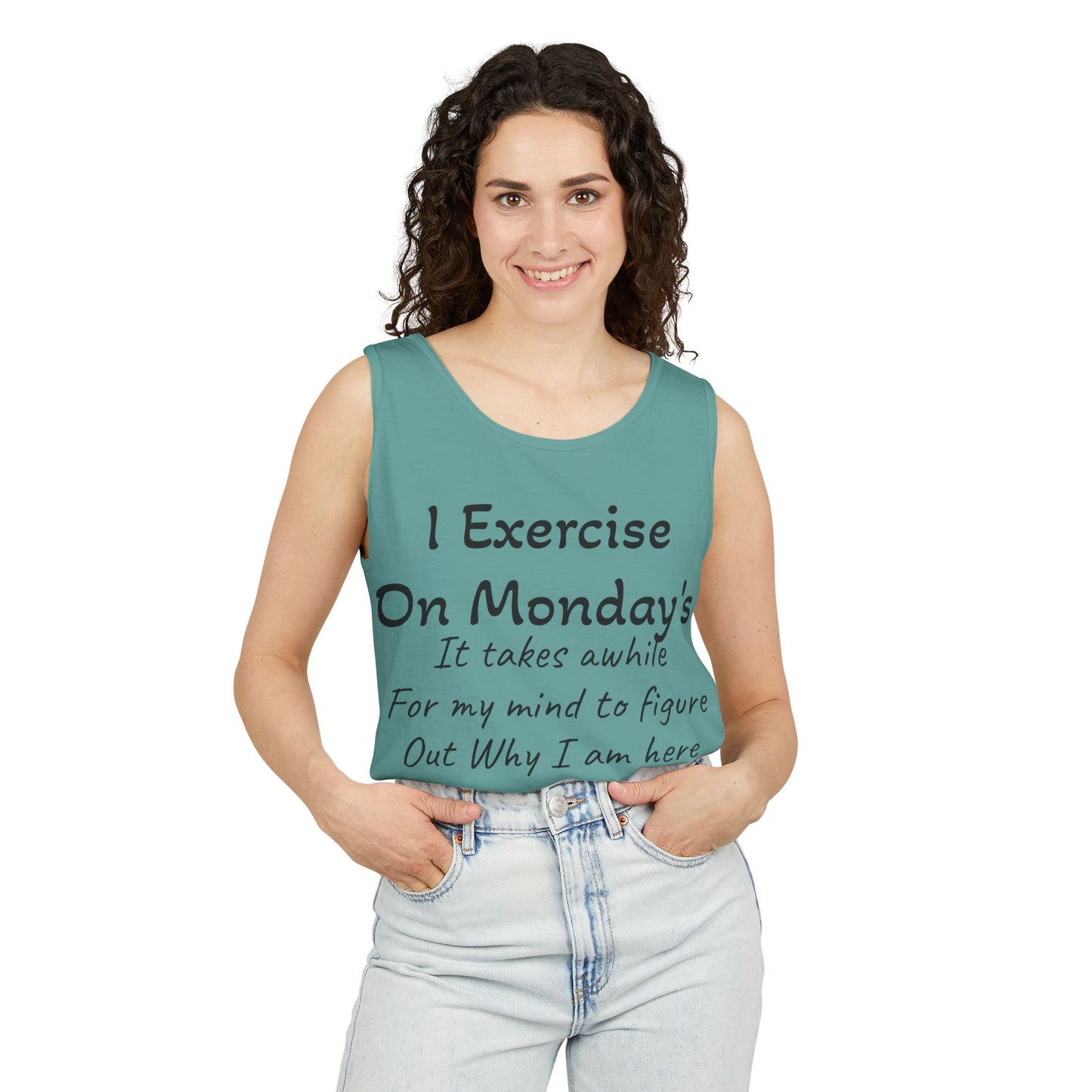 Motivational Unisex Tank Top for Fitness Enthusiasts, Workout Shirt, Exercise Apparel, Comedy Gift for Gym Lovers