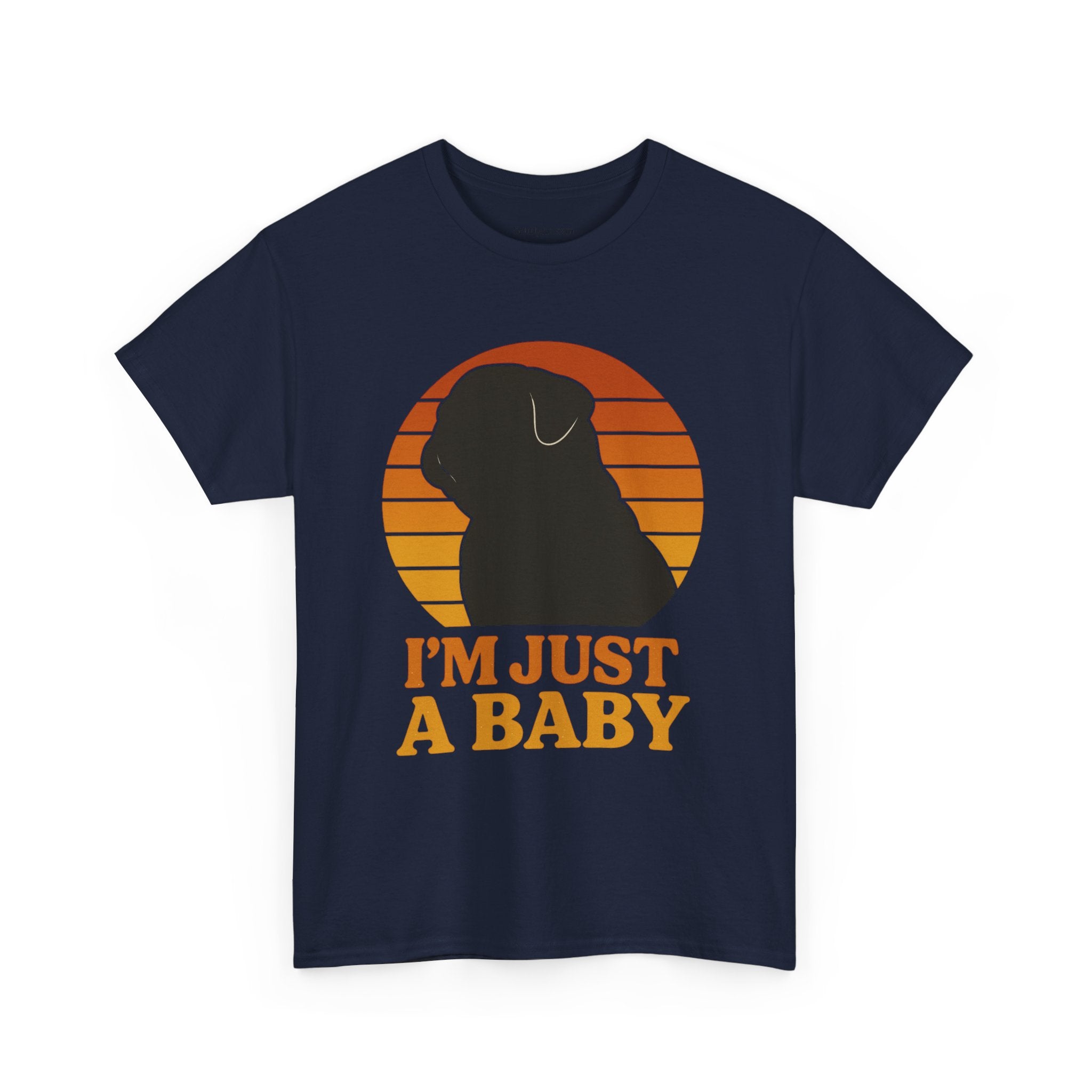 PUG Sunset Tee, Nostalgic dog silhouette Sunset