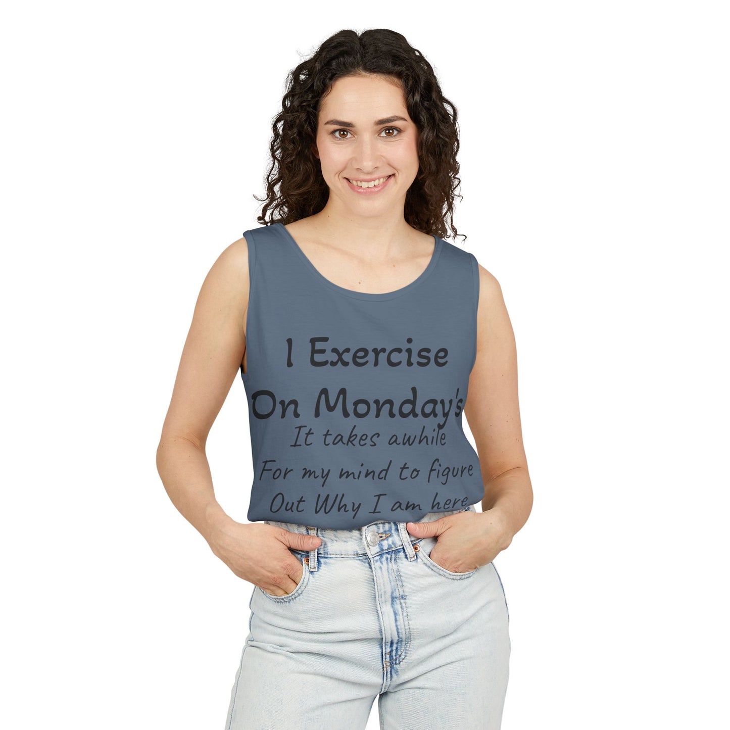 Motivational Unisex Tank Top for Fitness Enthusiasts, Workout Shirt, Exercise Apparel, Comedy Gift for Gym Lovers