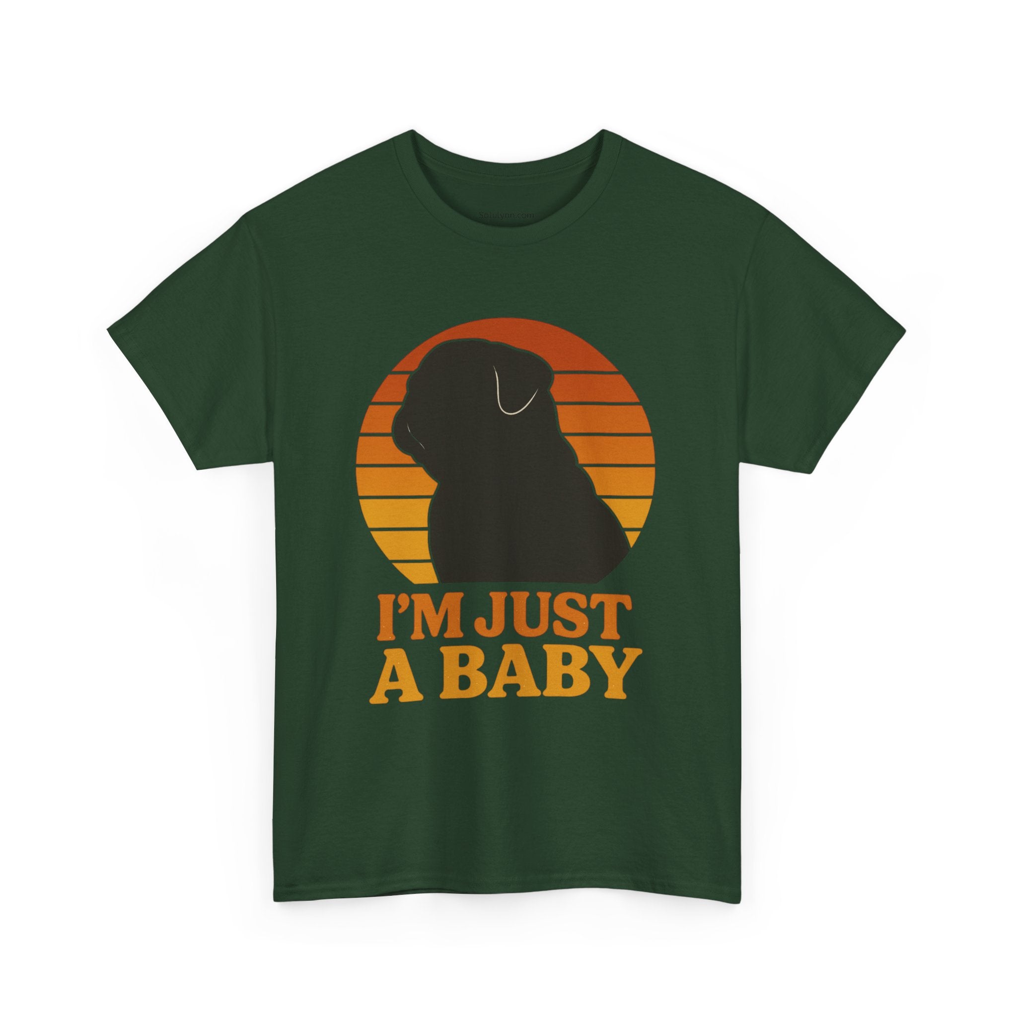 PUG Sunset Tee, Nostalgic dog silhouette Sunset