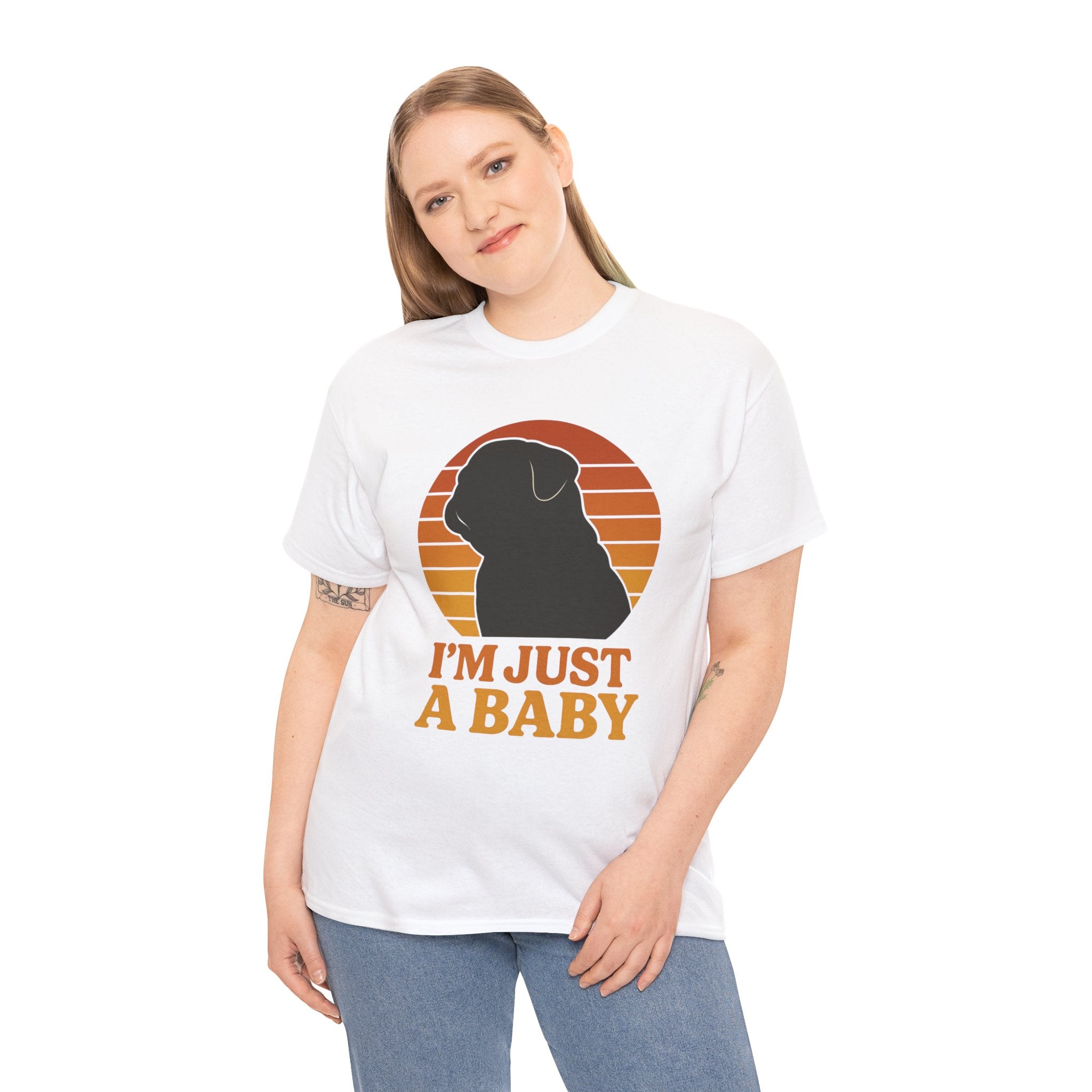 PUG Sunset Tee, Nostalgic dog silhouette Sunset