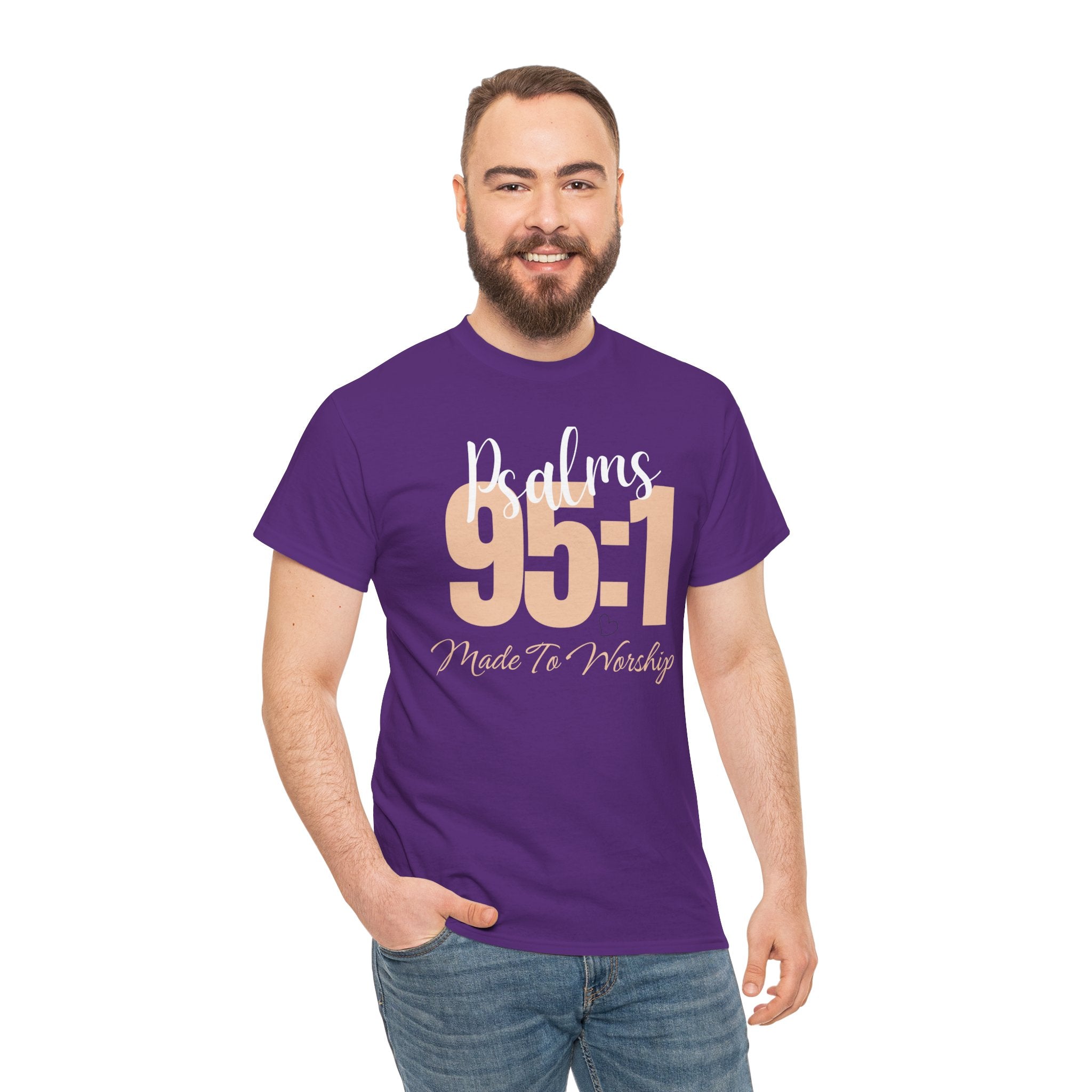 Unisex Heavy Cotton Tee with 95:1 Design - Casual Wear, Gift for Him/Her, Essential for Relaxing, Perfect for Events, Everyday Comfort