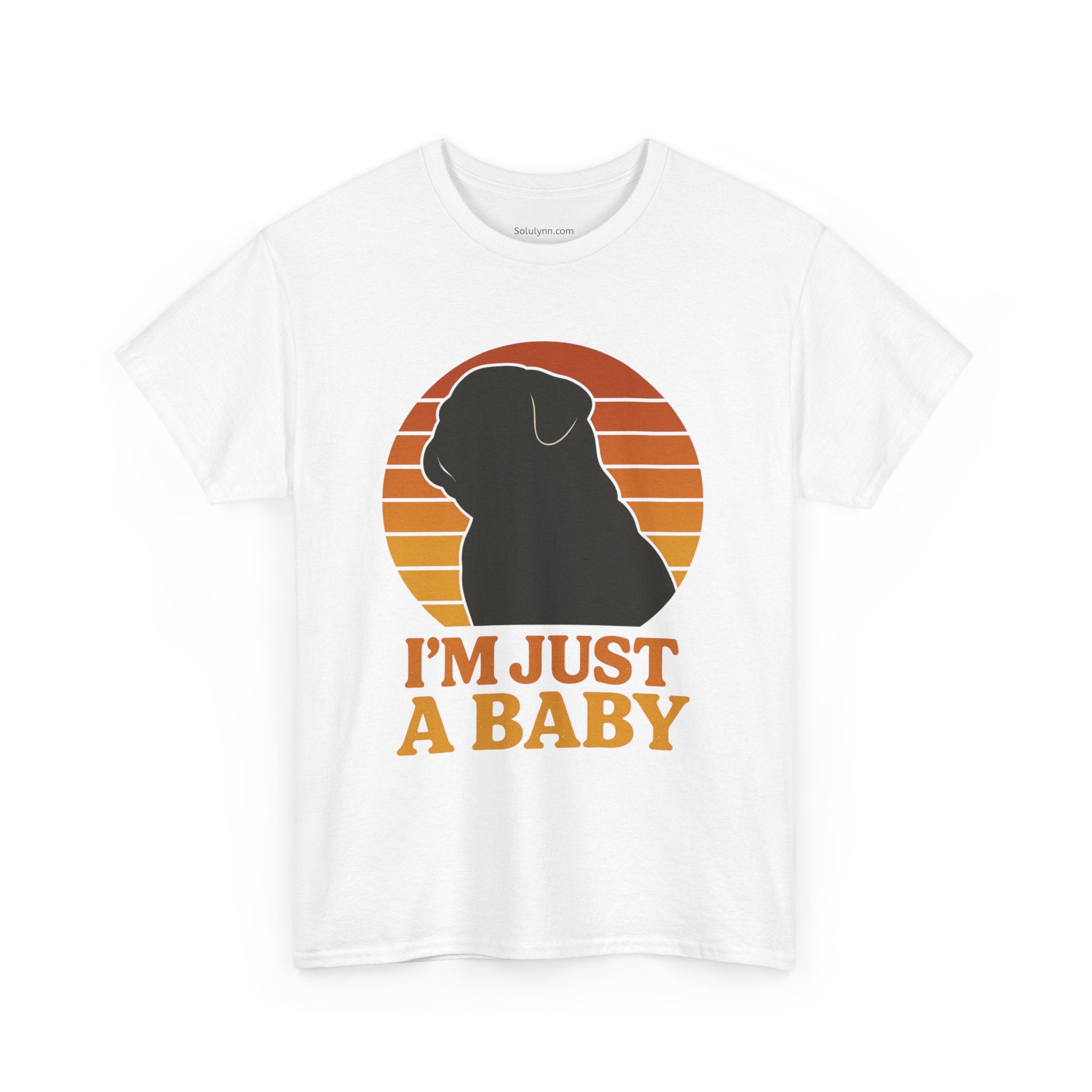 PUG Sunset Tee, Nostalgic dog silhouette Sunset