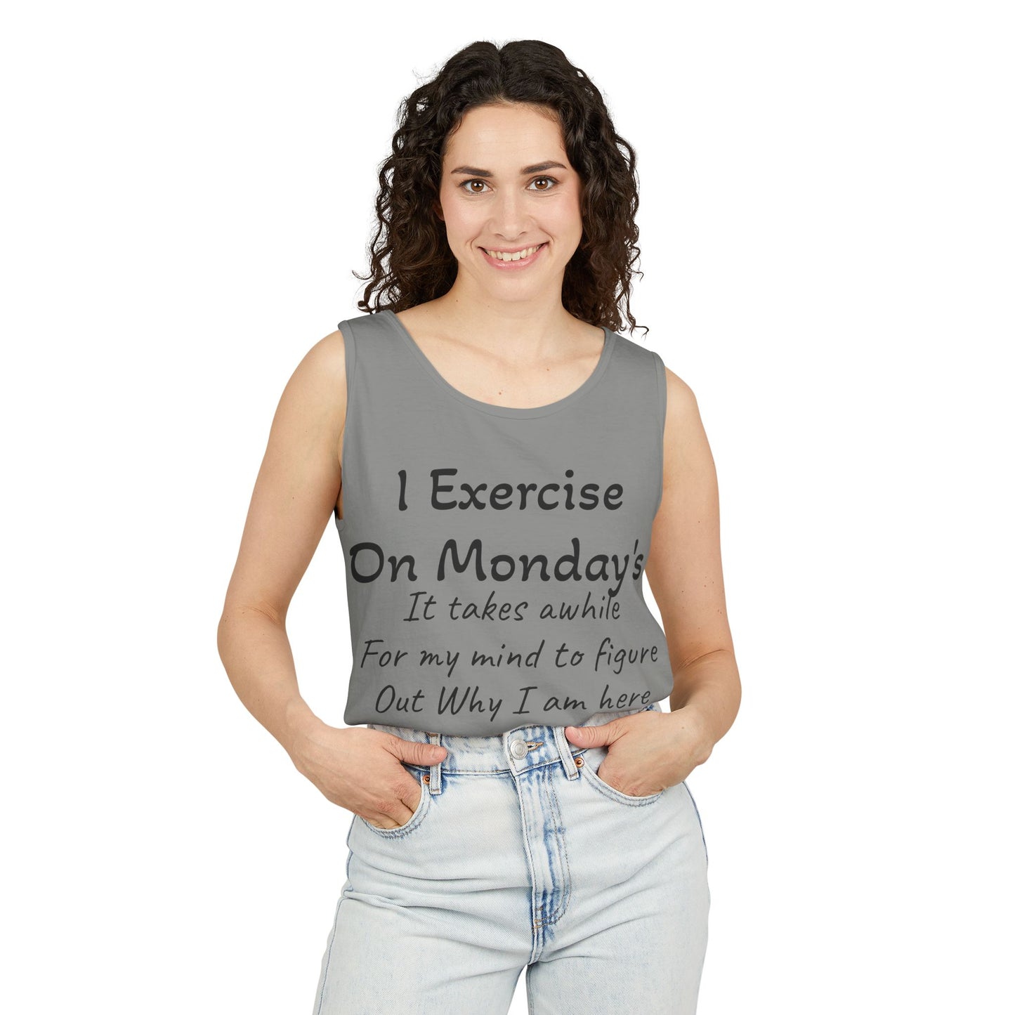 Motivational Unisex Tank Top for Fitness Enthusiasts, Workout Shirt, Exercise Apparel, Comedy Gift for Gym Lovers