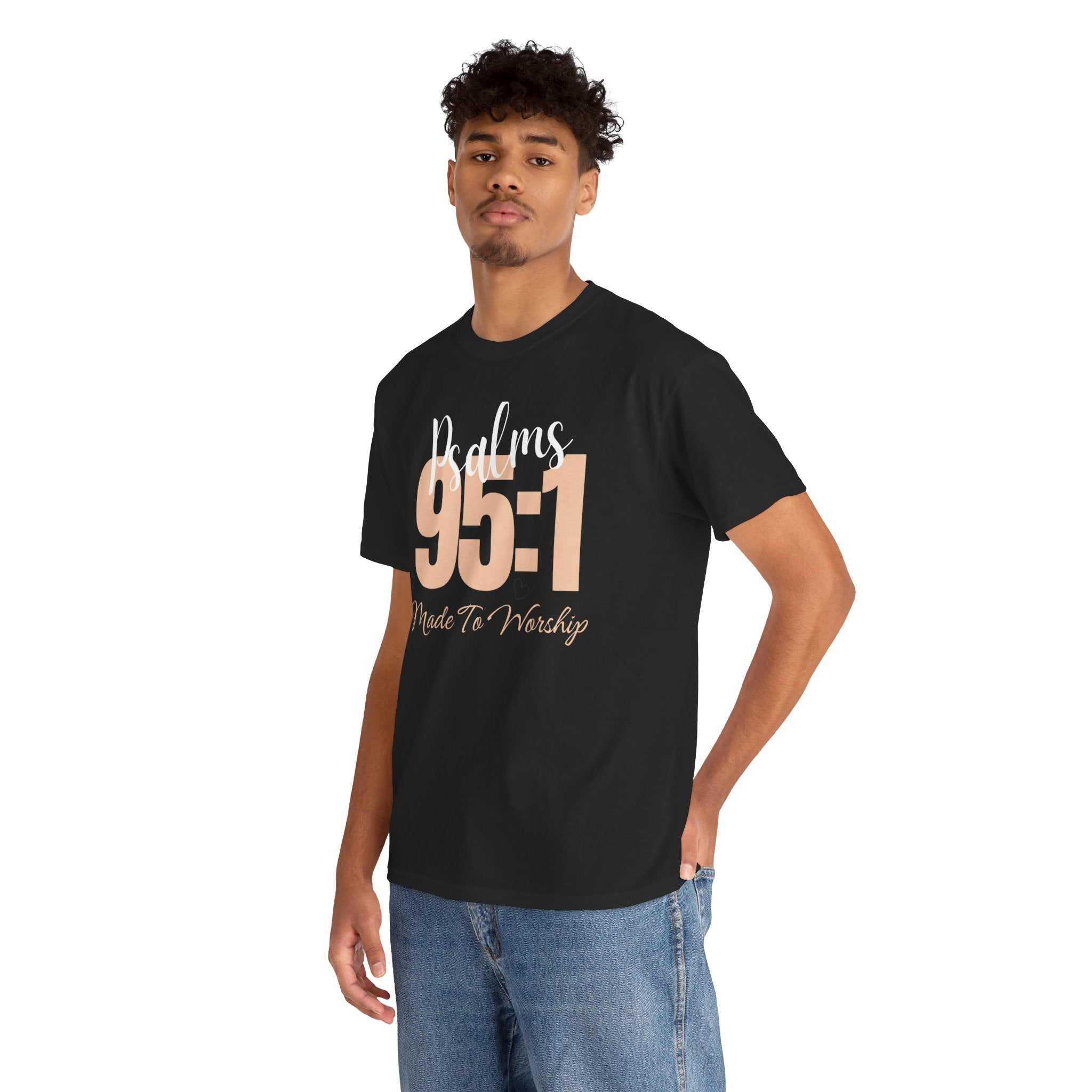 Unisex Heavy Cotton Tee with 95:1 Design - Casual Wear, Gift for Him/Her, Essential for Relaxing, Perfect for Events, Everyday Comfort