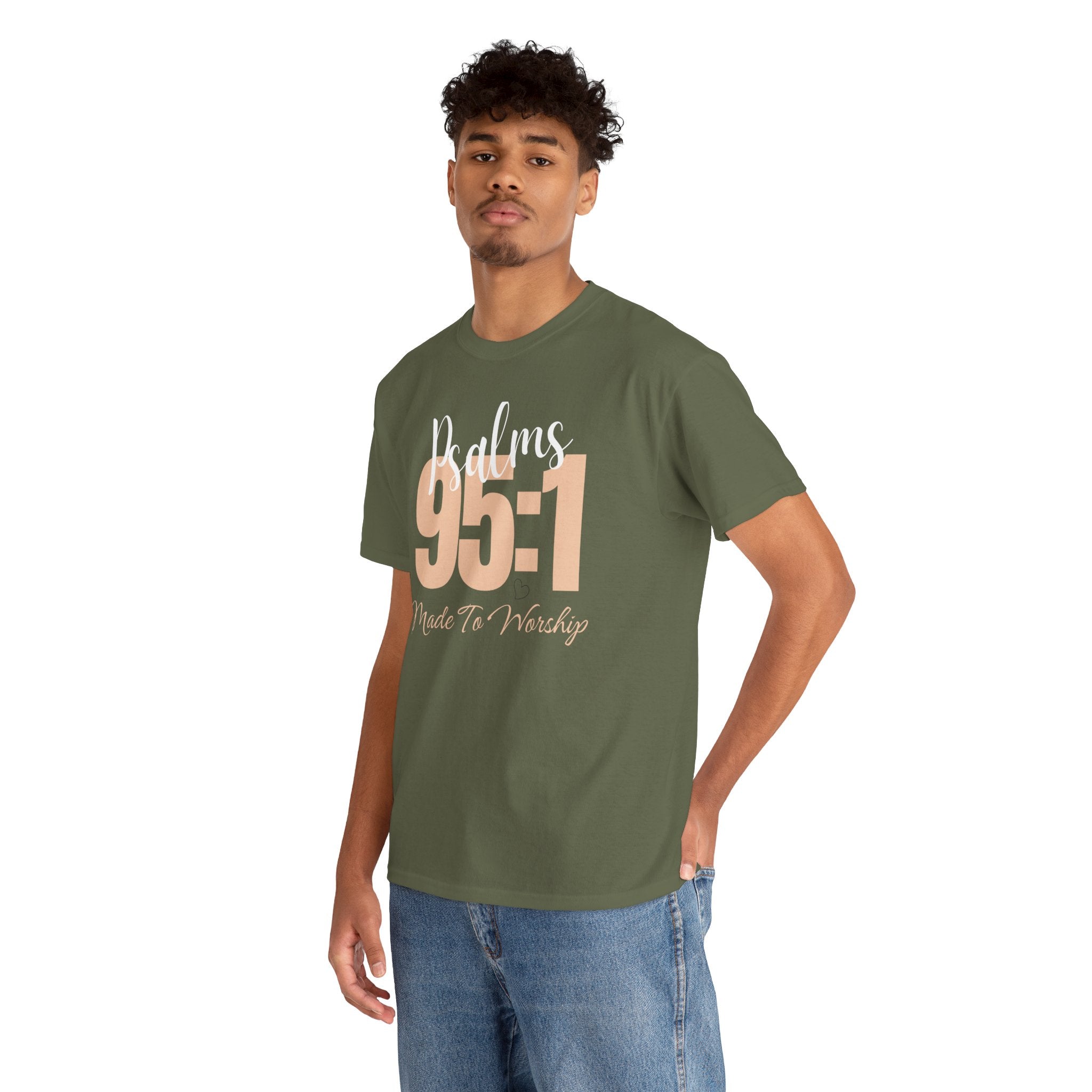 Unisex Heavy Cotton Tee with 95:1 Design - Casual Wear, Gift for Him/Her, Essential for Relaxing, Perfect for Events, Everyday Comfort