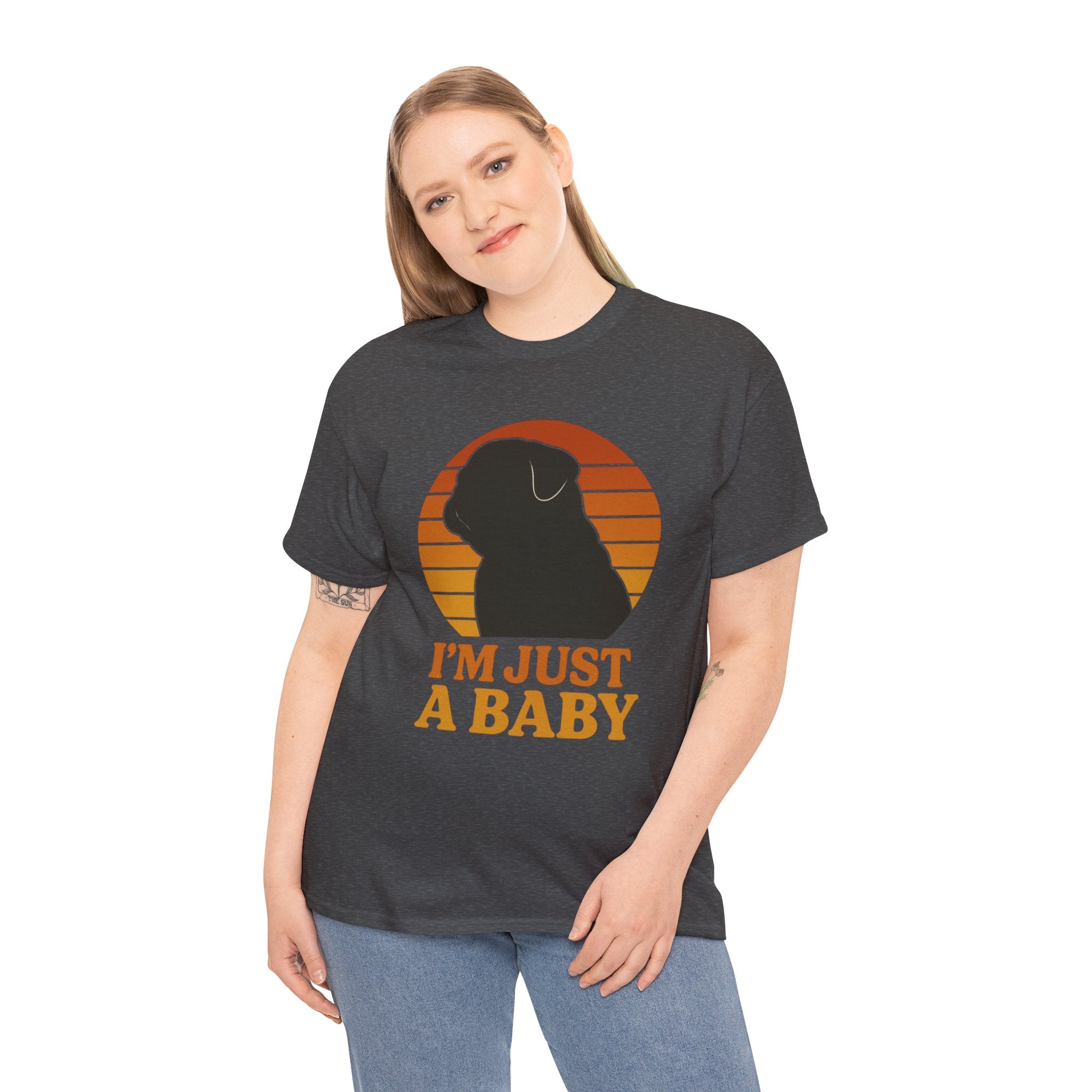 PUG Sunset Tee, Nostalgic dog silhouette Sunset