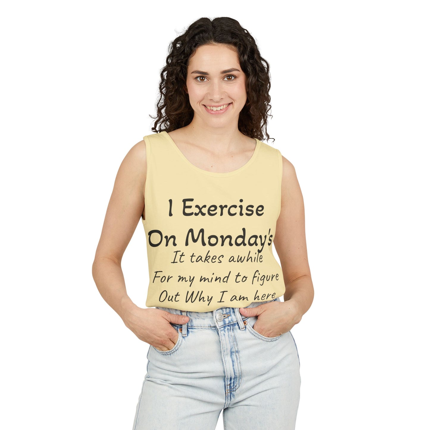 Motivational Unisex Tank Top for Fitness Enthusiasts, Workout Shirt, Exercise Apparel, Comedy Gift for Gym Lovers