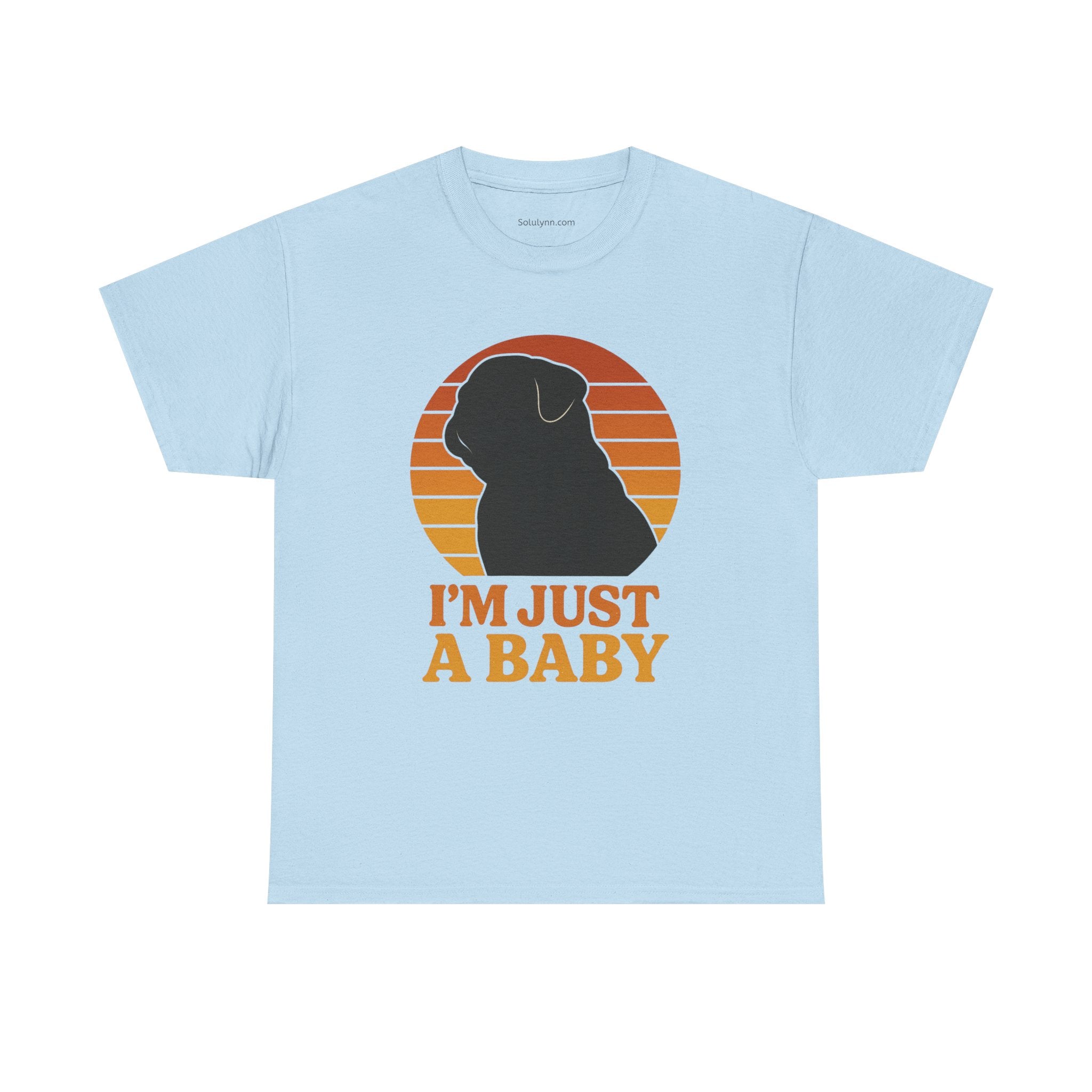 PUG Sunset Tee, Nostalgic dog silhouette Sunset