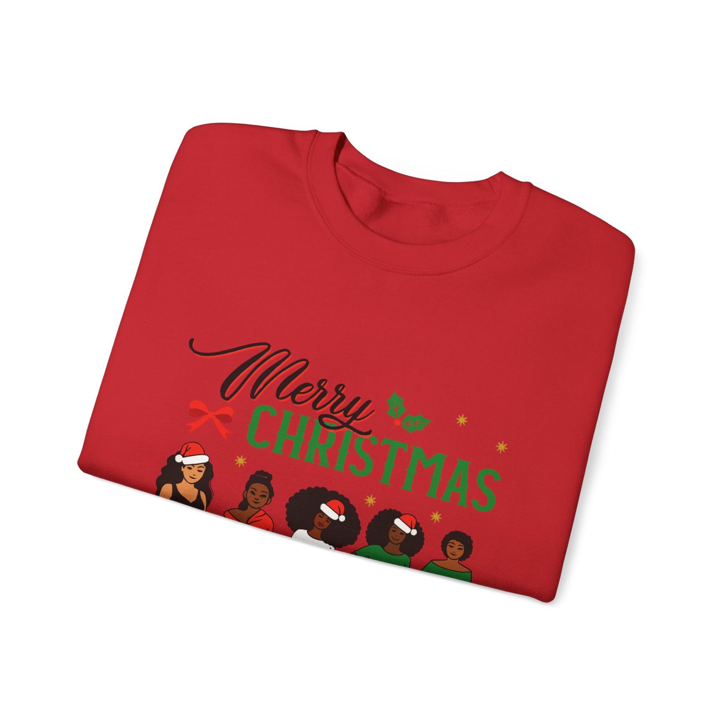 Crewneck Sweatshirt- Christmas Multicultural women Unisex Heavy Blend™