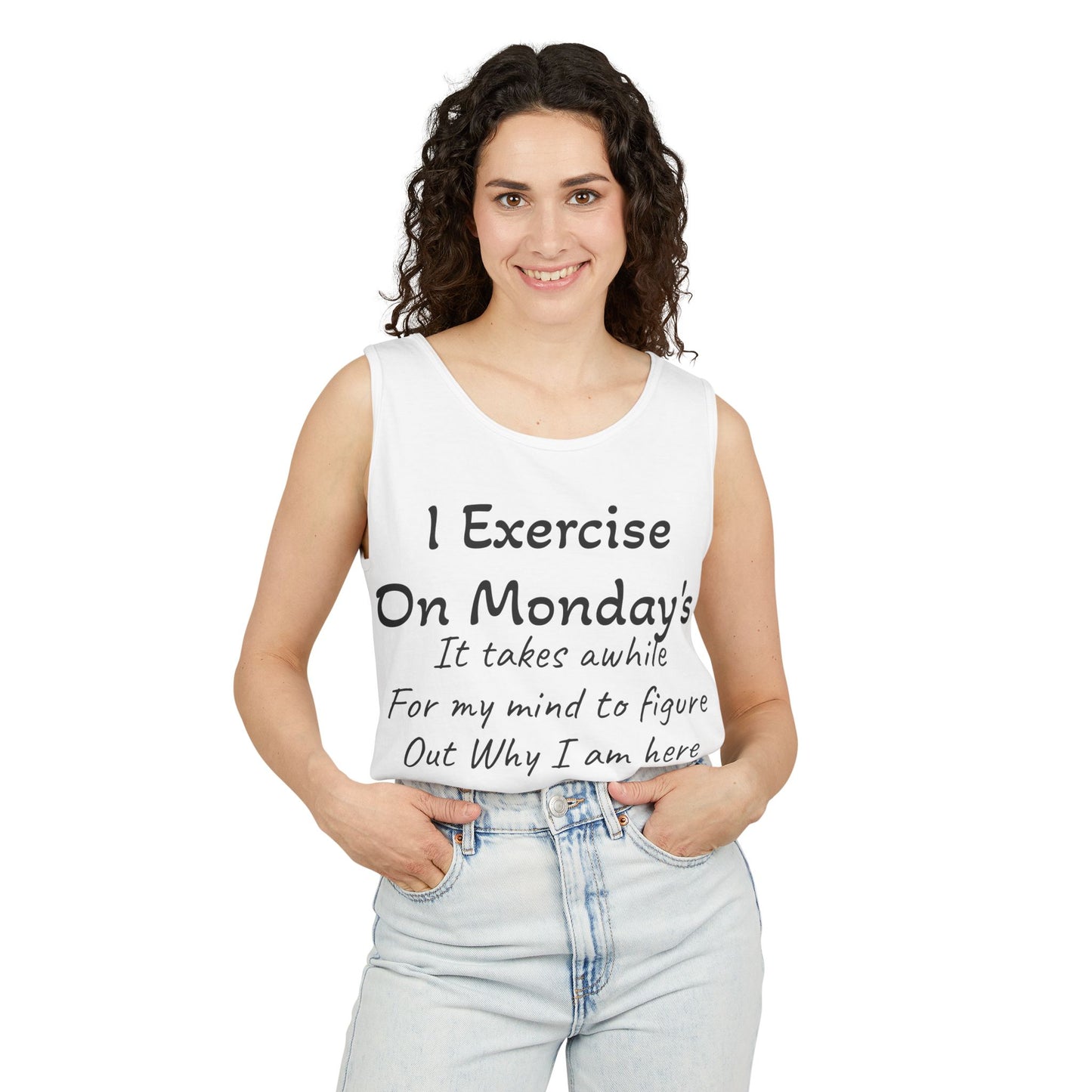 Motivational Unisex Tank Top for Fitness Enthusiasts, Workout Shirt, Exercise Apparel, Comedy Gift for Gym Lovers