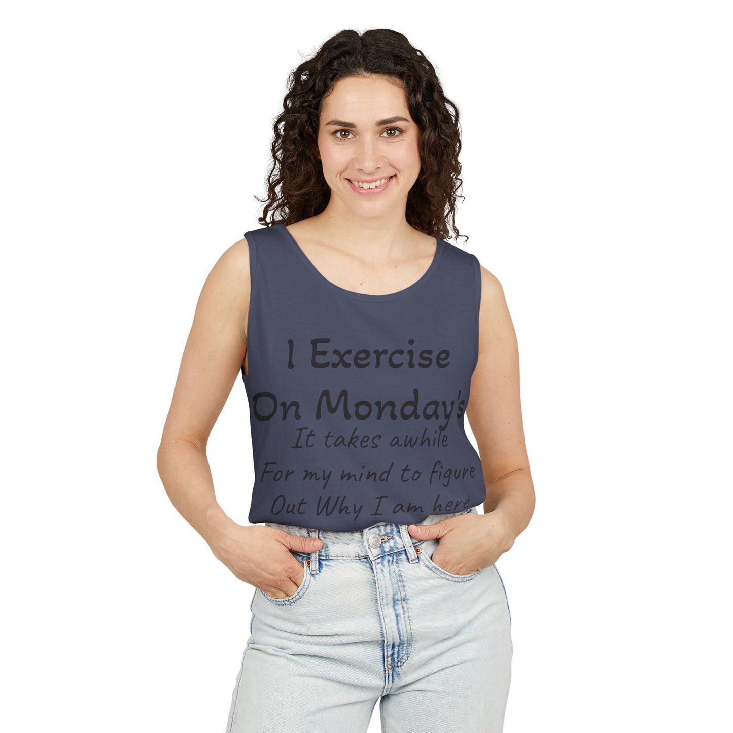 Motivational Unisex Tank Top for Fitness Enthusiasts, Workout Shirt, Exercise Apparel, Comedy Gift for Gym Lovers