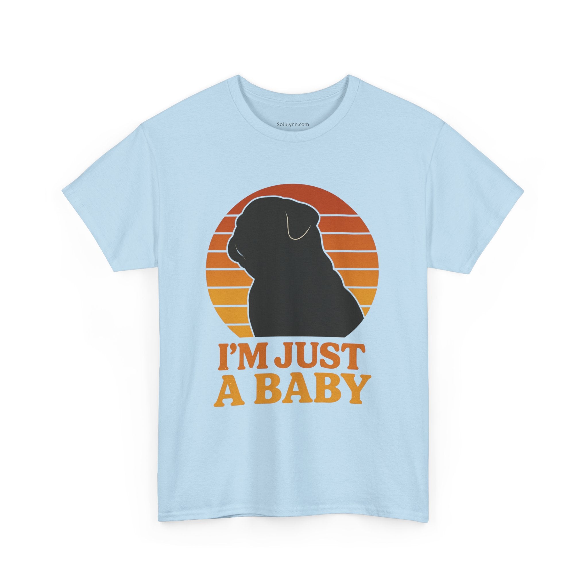 PUG Sunset Tee, Nostalgic dog silhouette Sunset