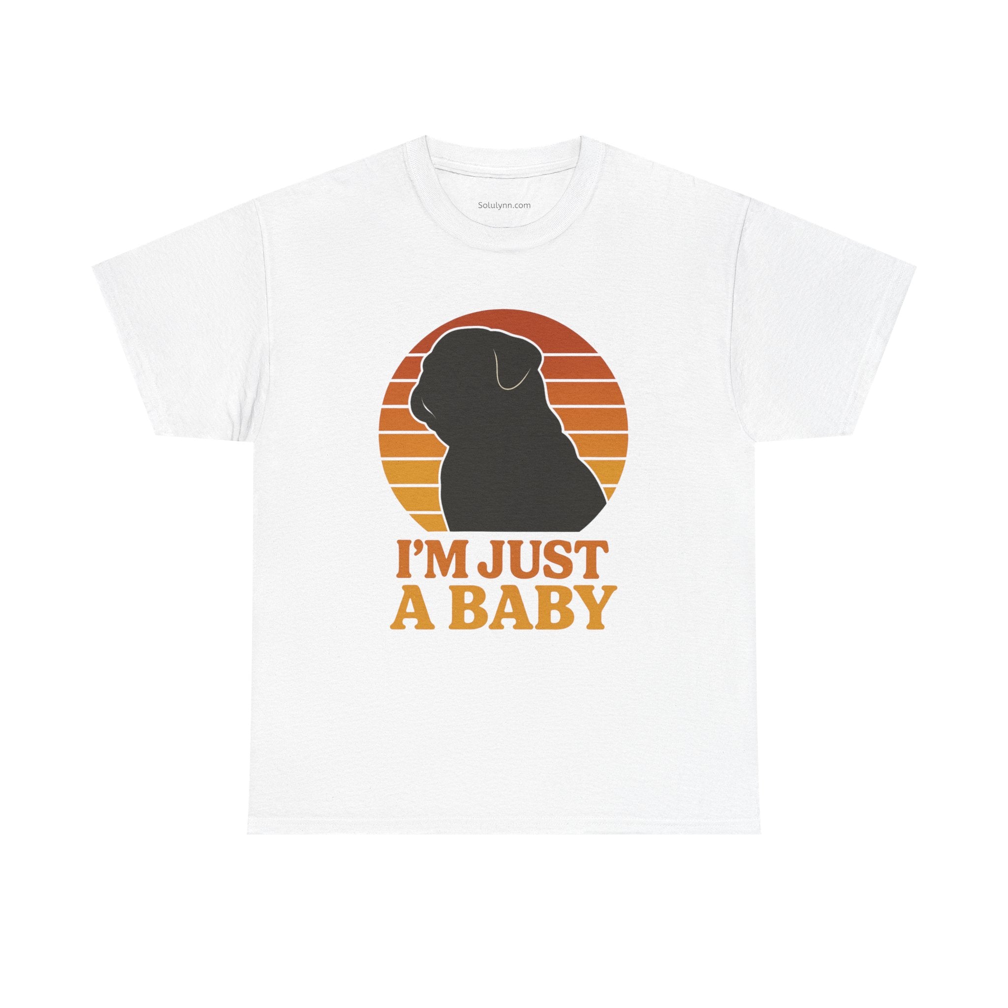 PUG Sunset Tee, Nostalgic dog silhouette Sunset