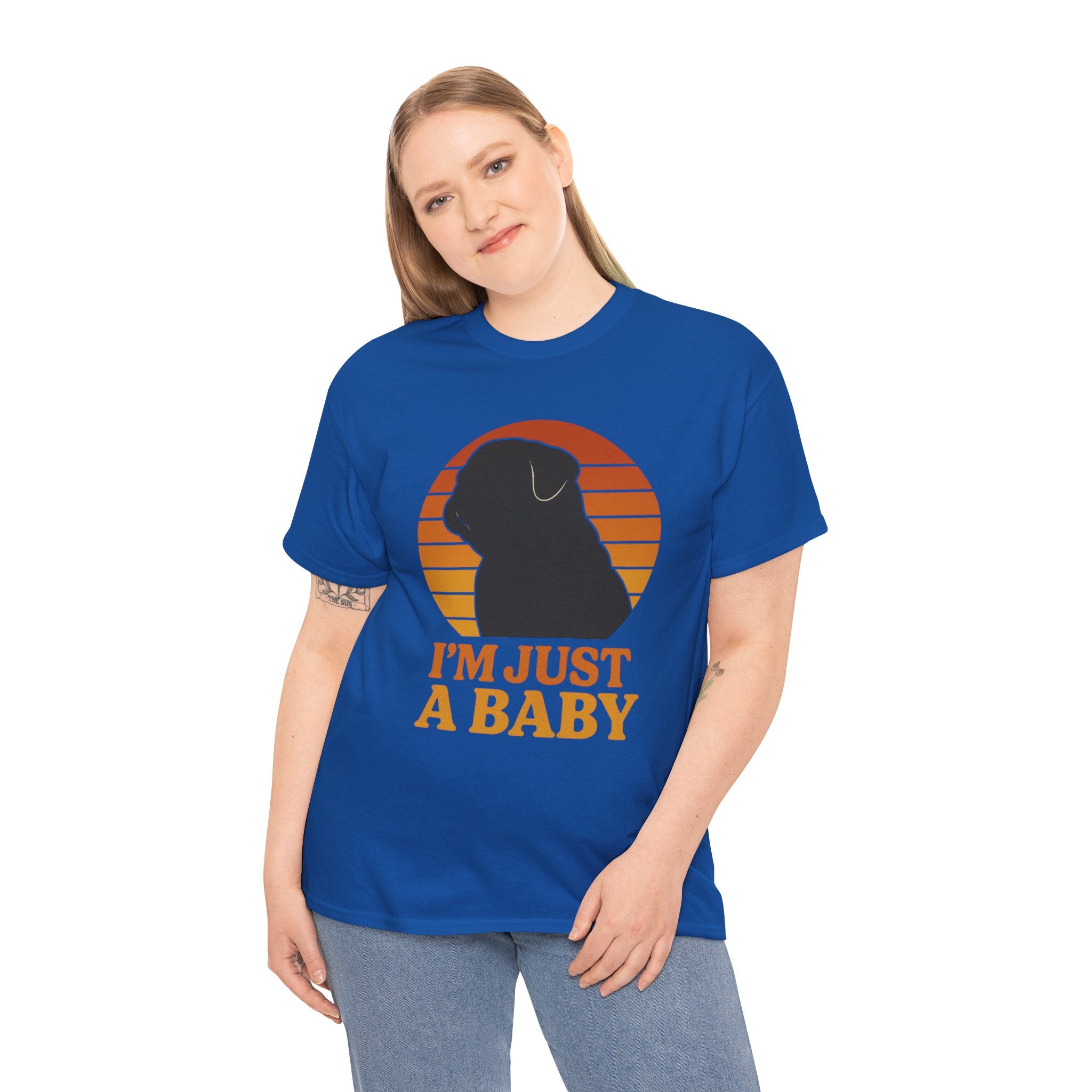 PUG Sunset Tee, Nostalgic dog silhouette Sunset