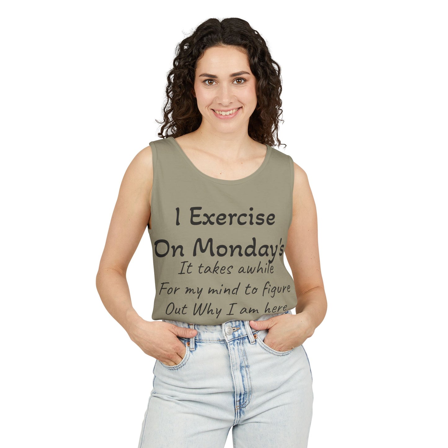 Motivational Unisex Tank Top for Fitness Enthusiasts, Workout Shirt, Exercise Apparel, Comedy Gift for Gym Lovers