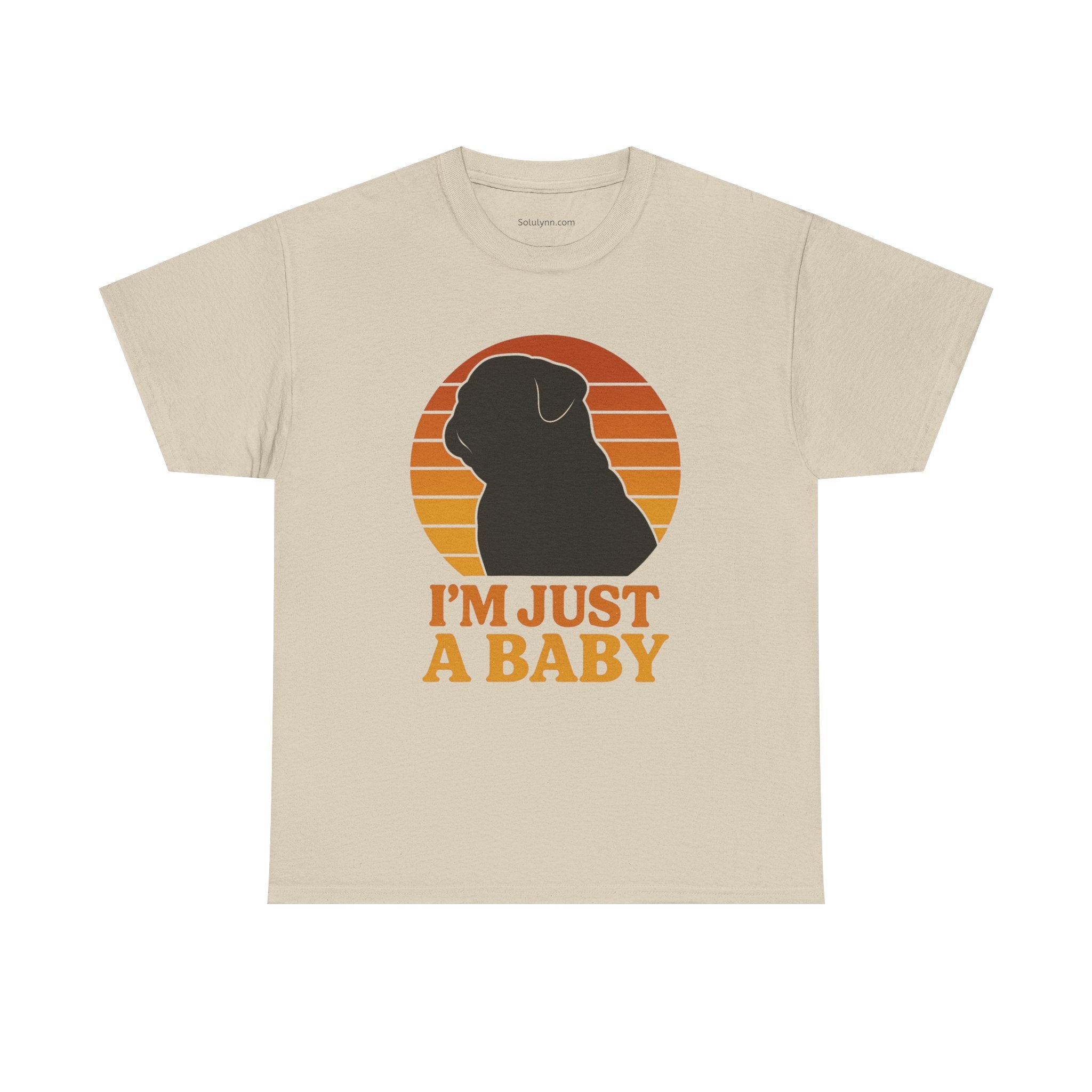 PUG Sunset Tee, Nostalgic dog silhouette Sunset
