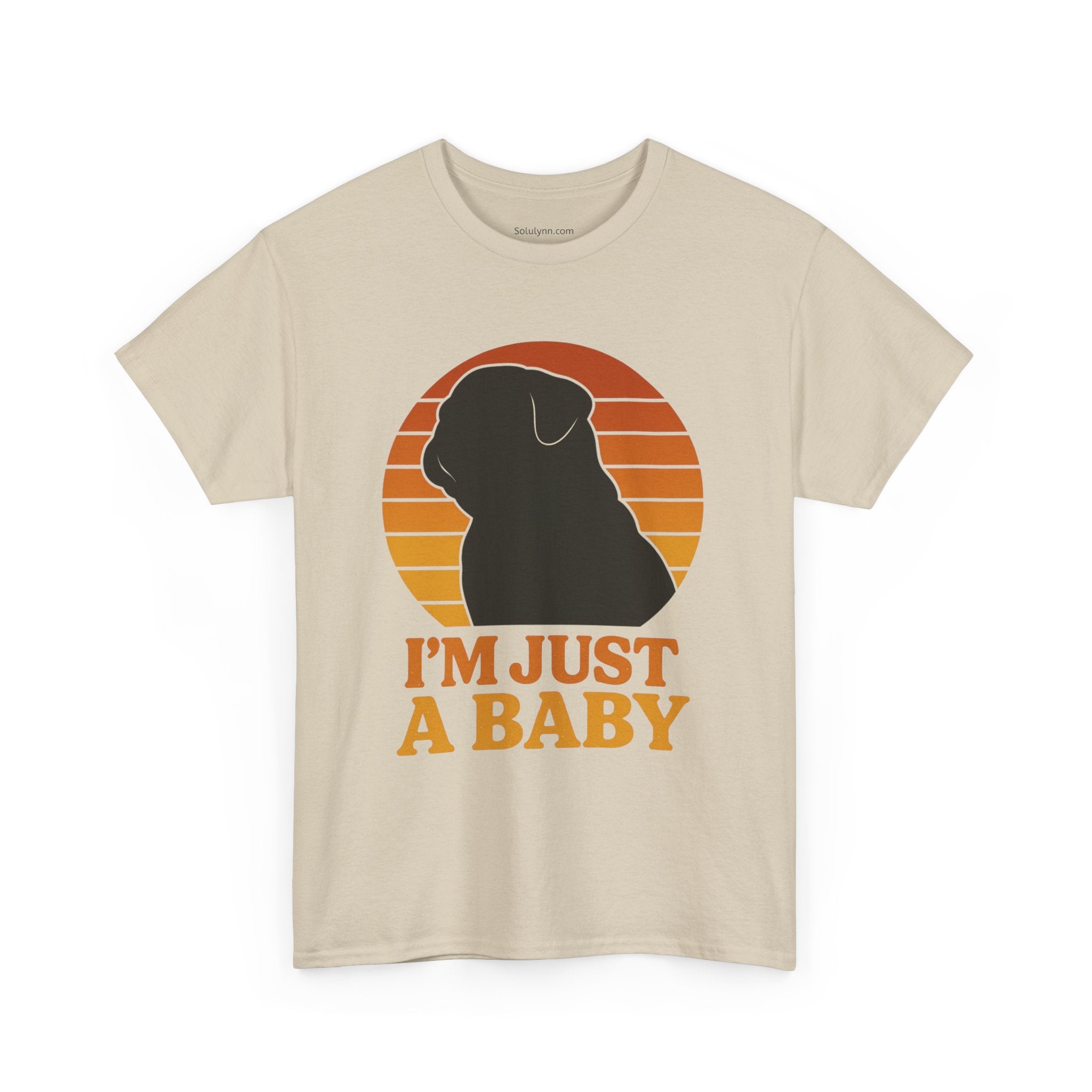 PUG Sunset Tee, Nostalgic dog silhouette Sunset