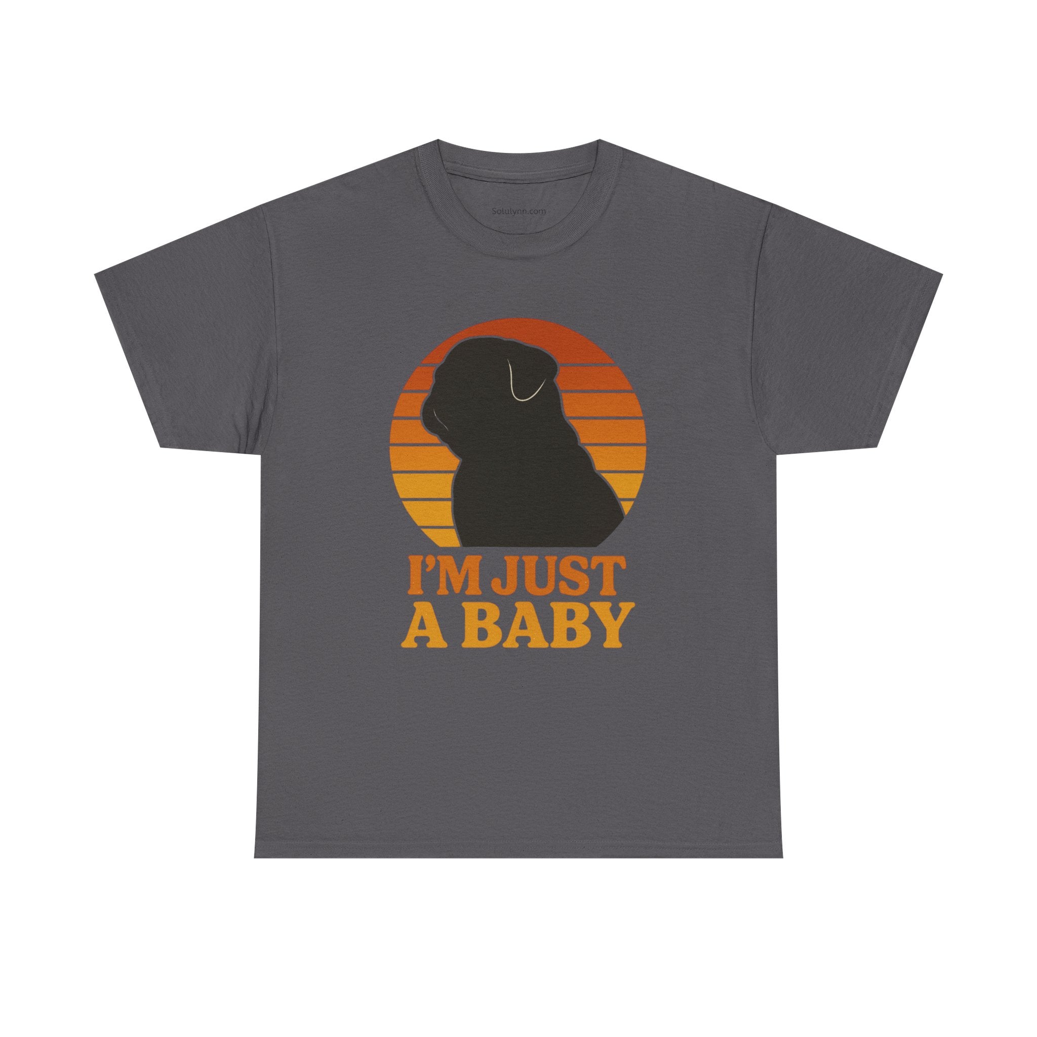 PUG Sunset Tee, Nostalgic dog silhouette Sunset