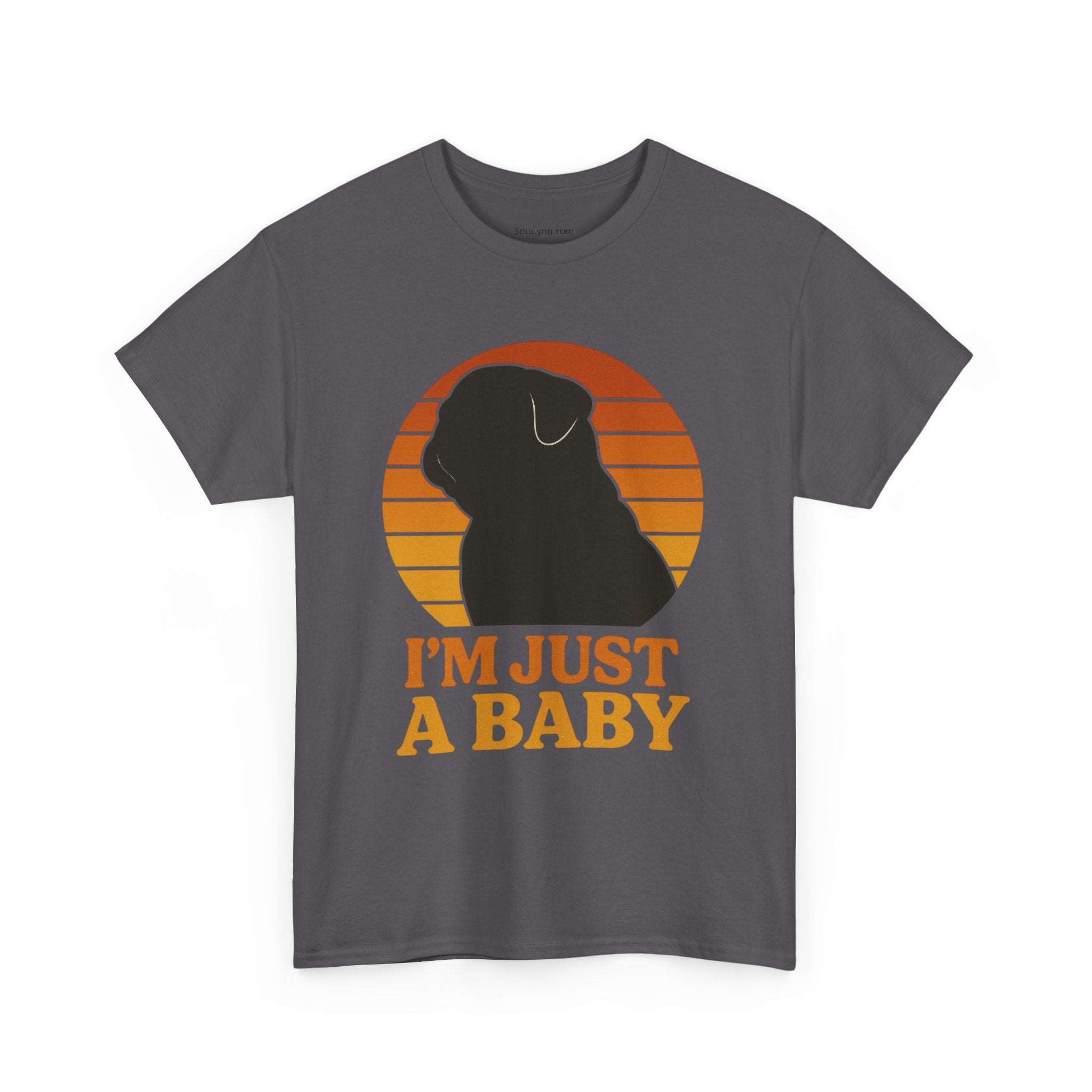 PUG Sunset Tee, Nostalgic dog silhouette Sunset
