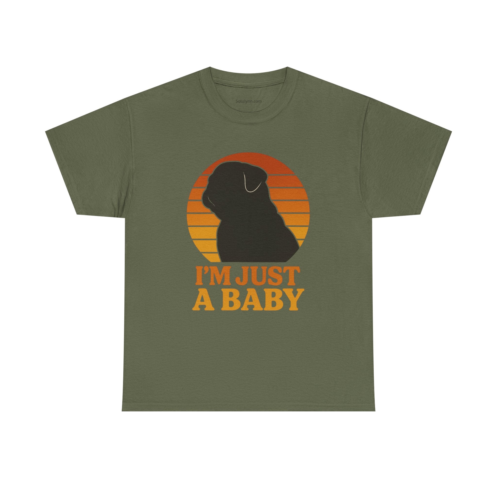 PUG Sunset Tee, Nostalgic dog silhouette Sunset