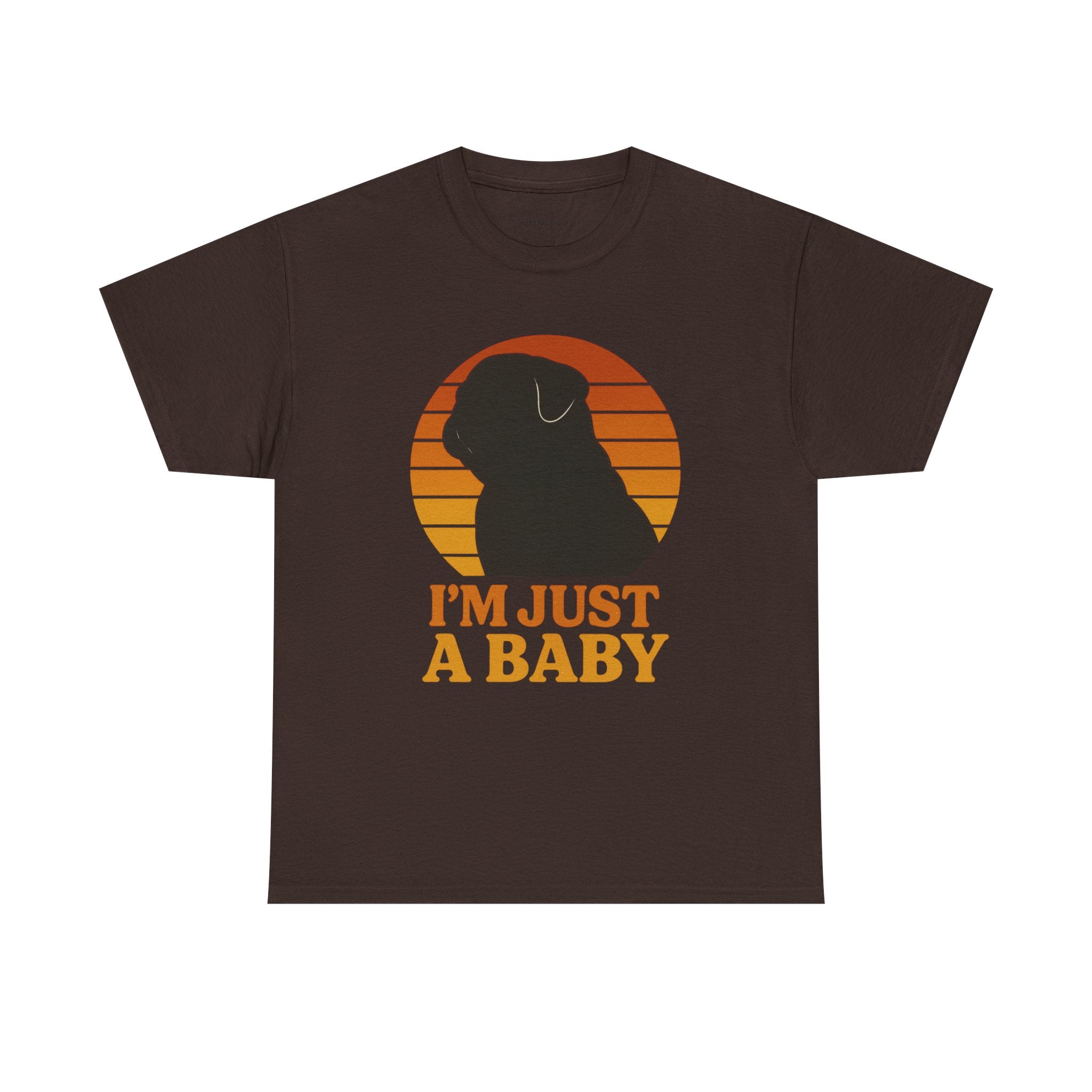 PUG Sunset Tee, Nostalgic dog silhouette Sunset