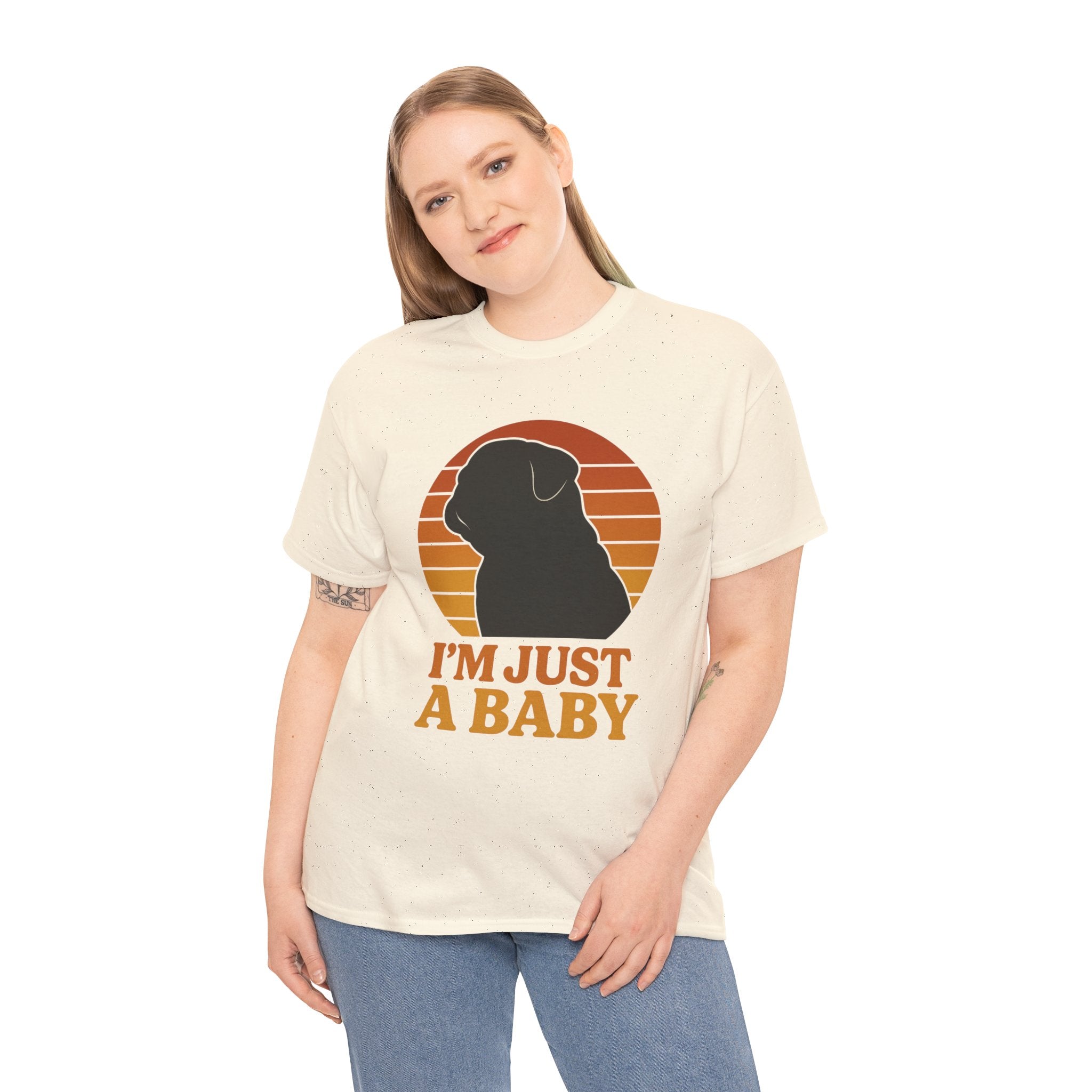 PUG Sunset Tee, Nostalgic dog silhouette Sunset
