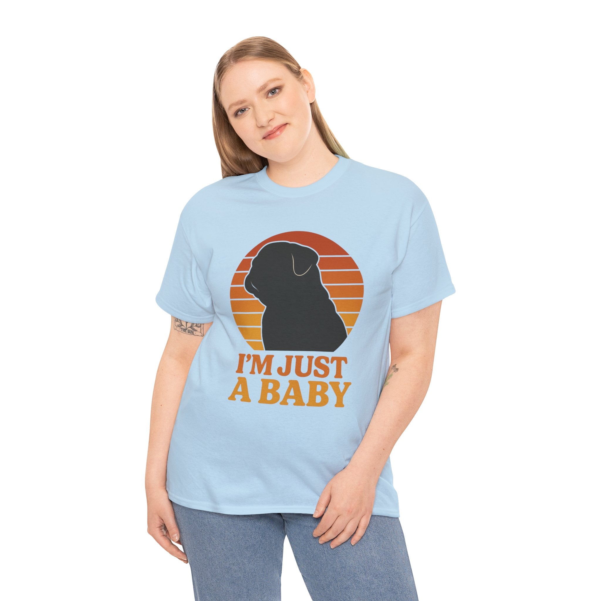 PUG Sunset Tee, Nostalgic dog silhouette Sunset