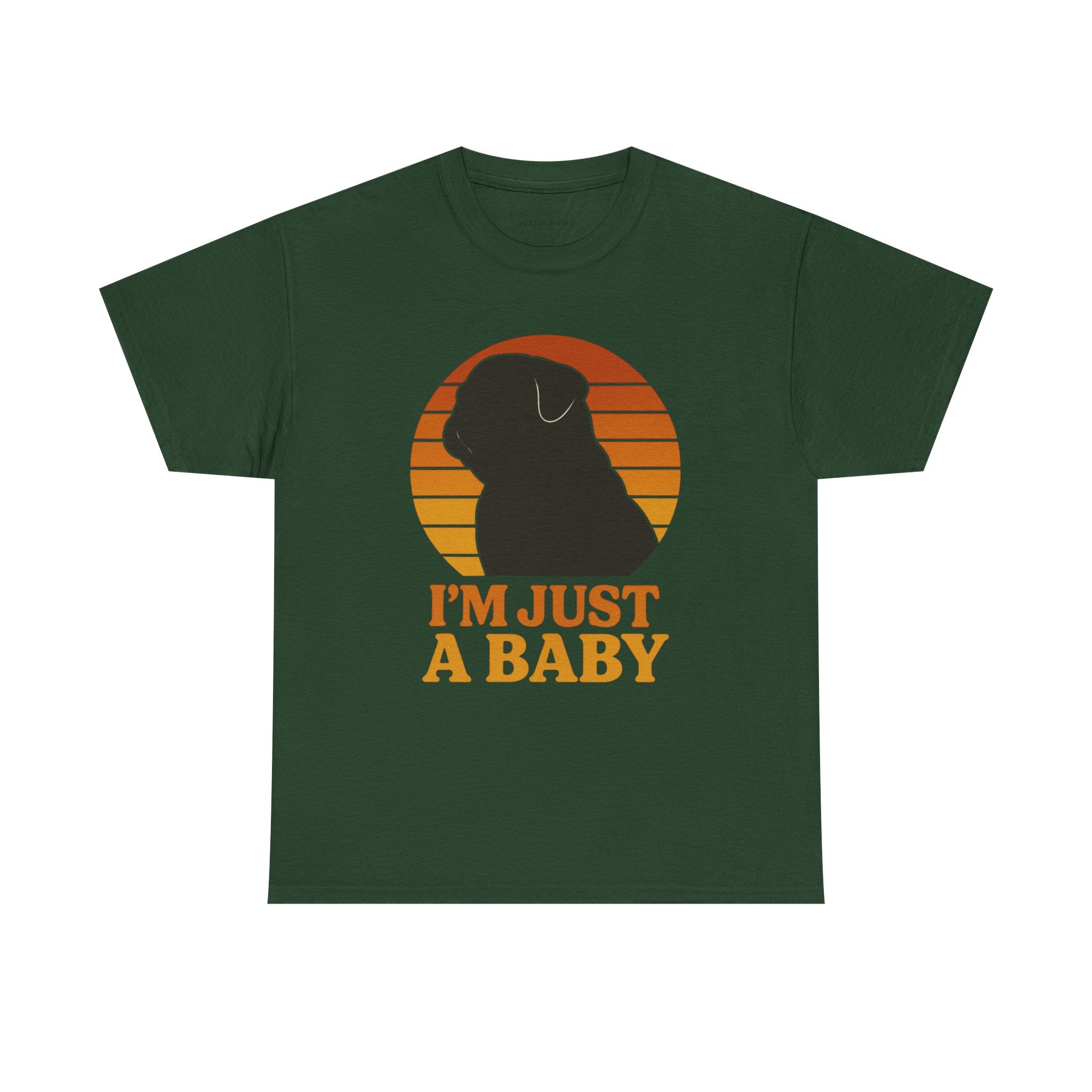 PUG Sunset Tee, Nostalgic dog silhouette Sunset
