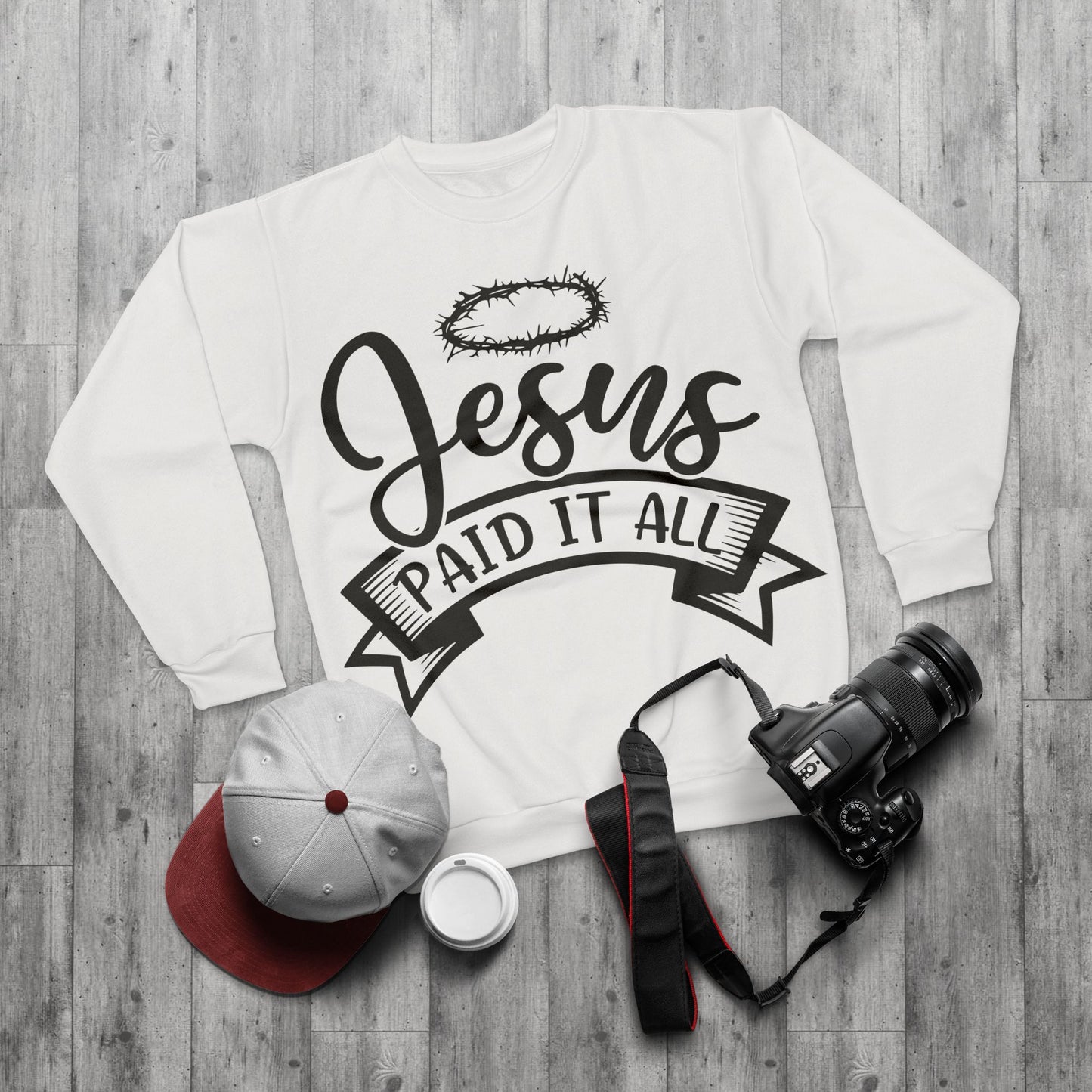 Jesus Paid It All Hoodie — Christian Faith Graphic Pullover