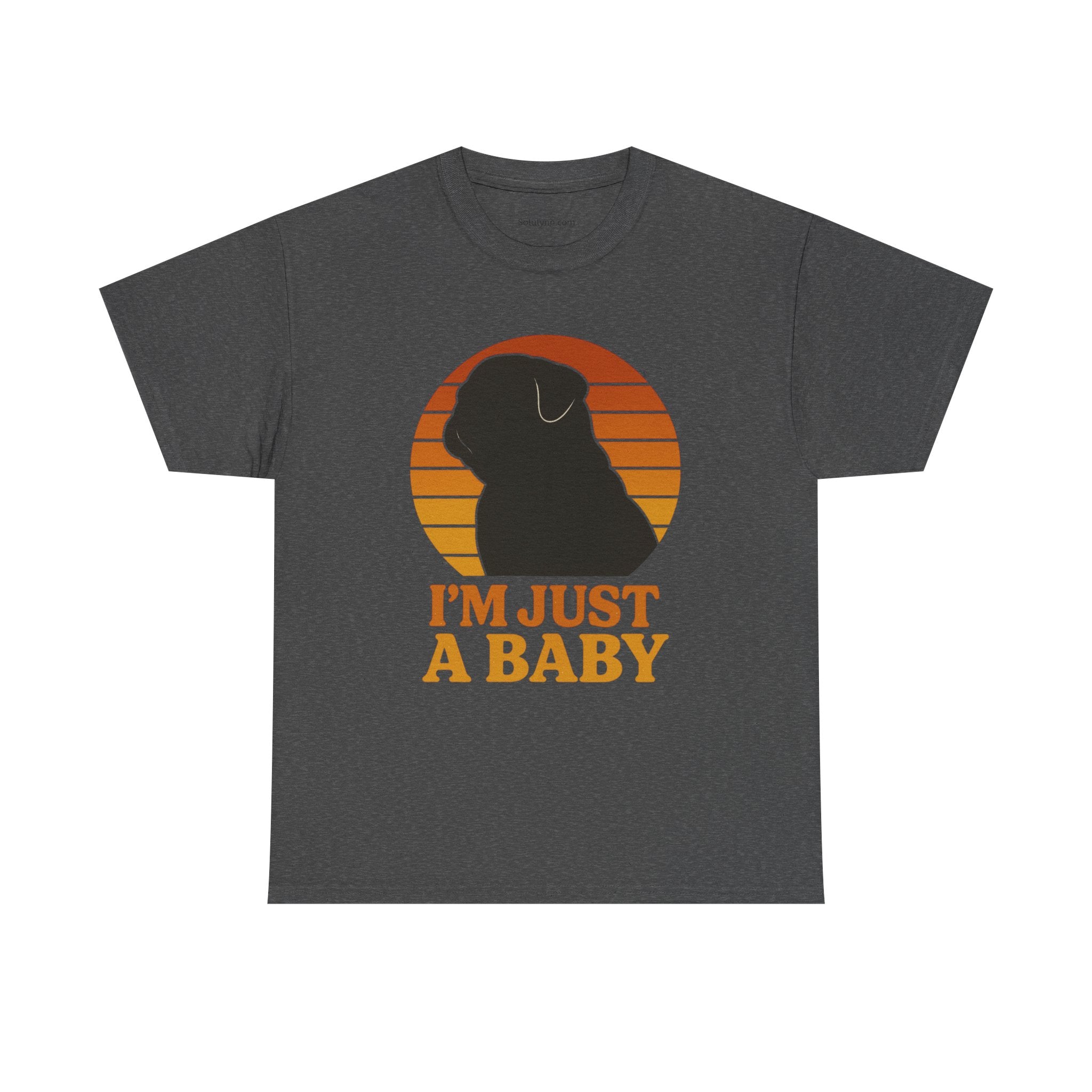 PUG Sunset Tee, Nostalgic dog silhouette Sunset