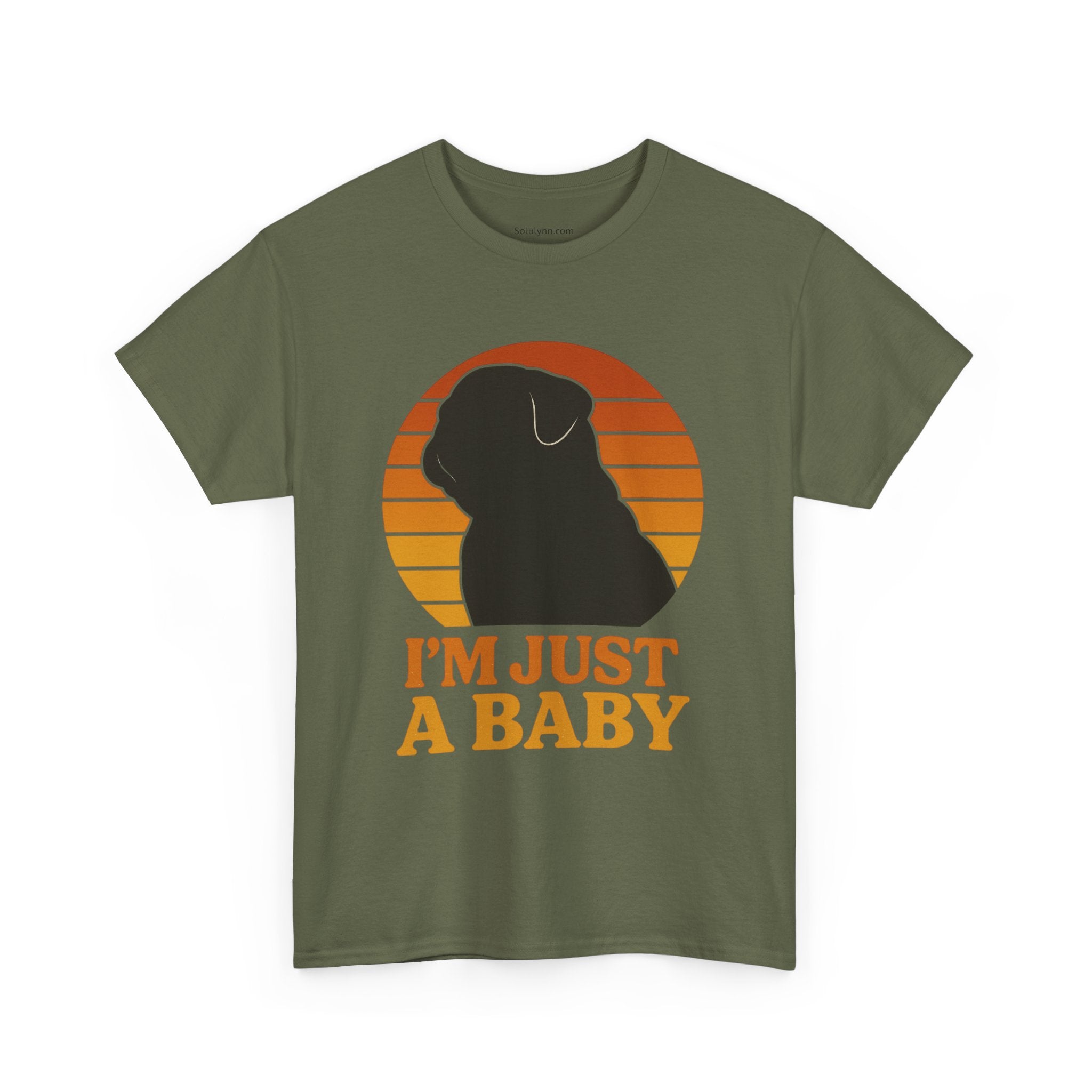 PUG Sunset Tee, Nostalgic dog silhouette Sunset