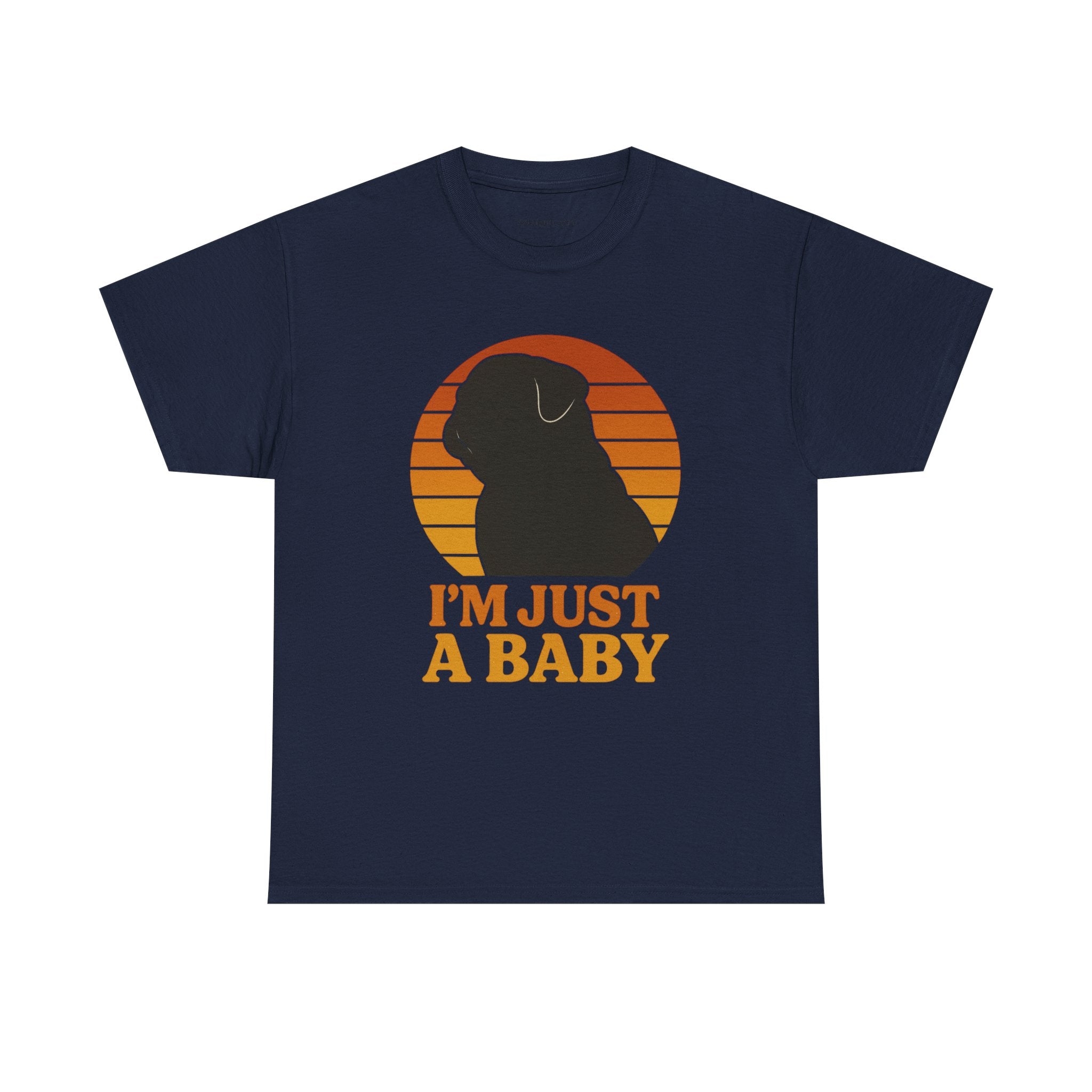 PUG Sunset Tee, Nostalgic dog silhouette Sunset