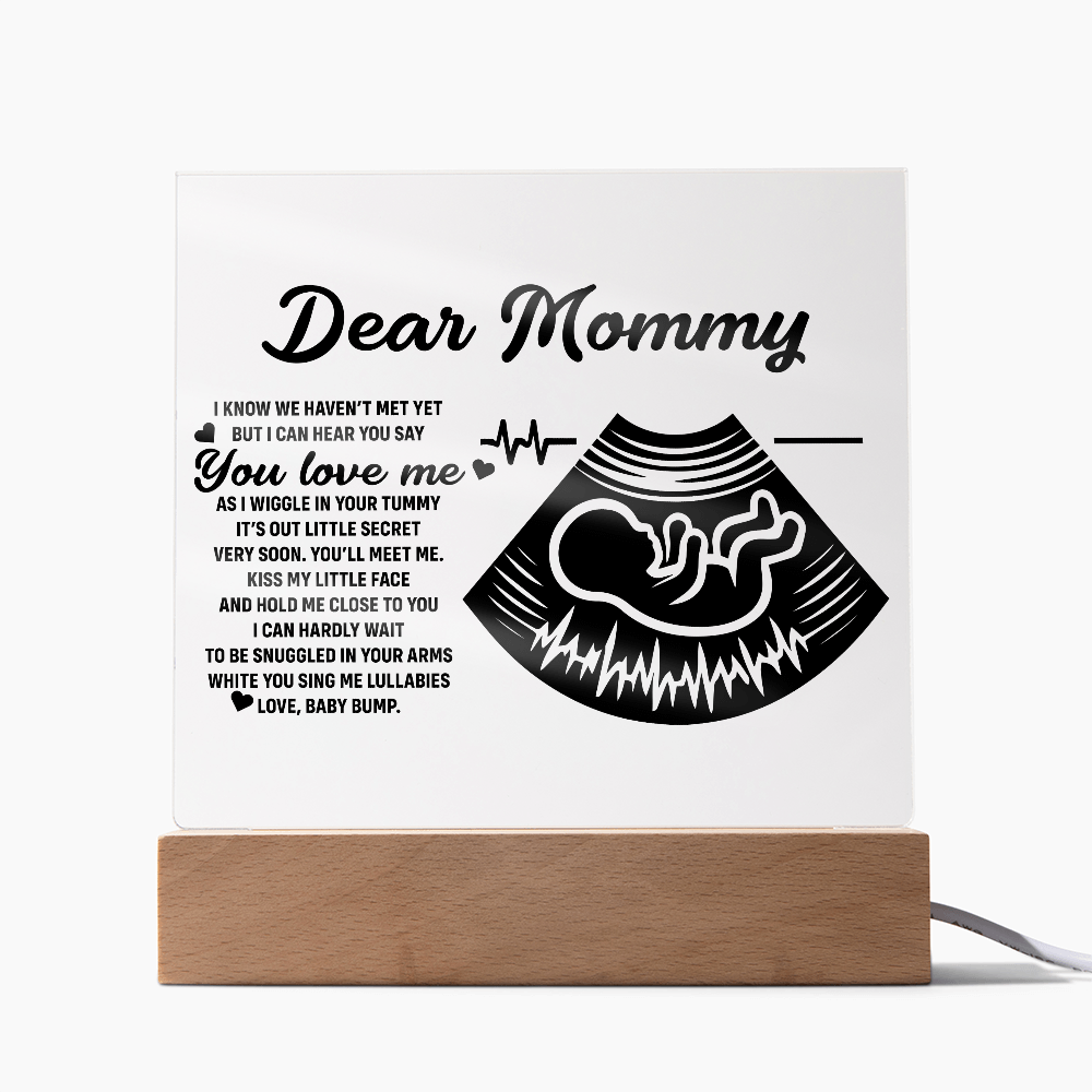 Dear Mommy | Square Acrylic Plaque - Personalized Gift for Mom