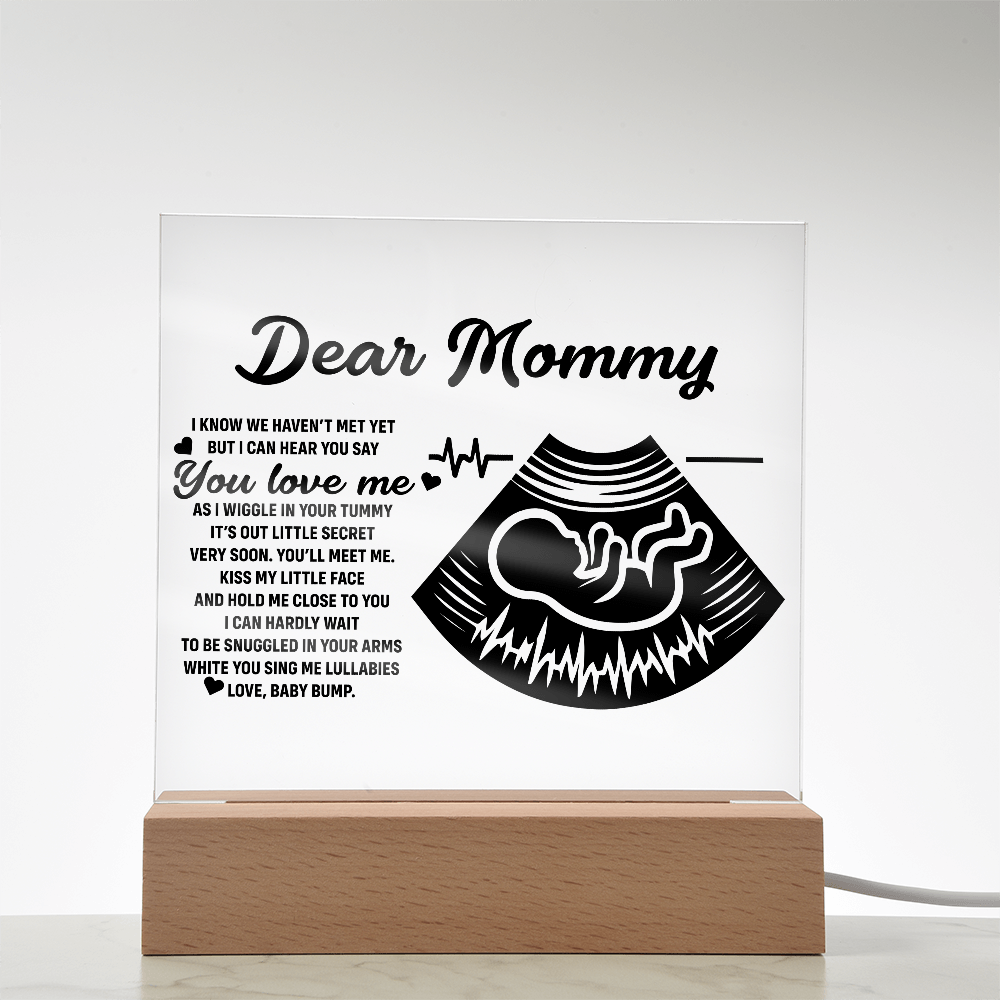 Dear Mommy | Square Acrylic Plaque - Personalized Gift for Mom