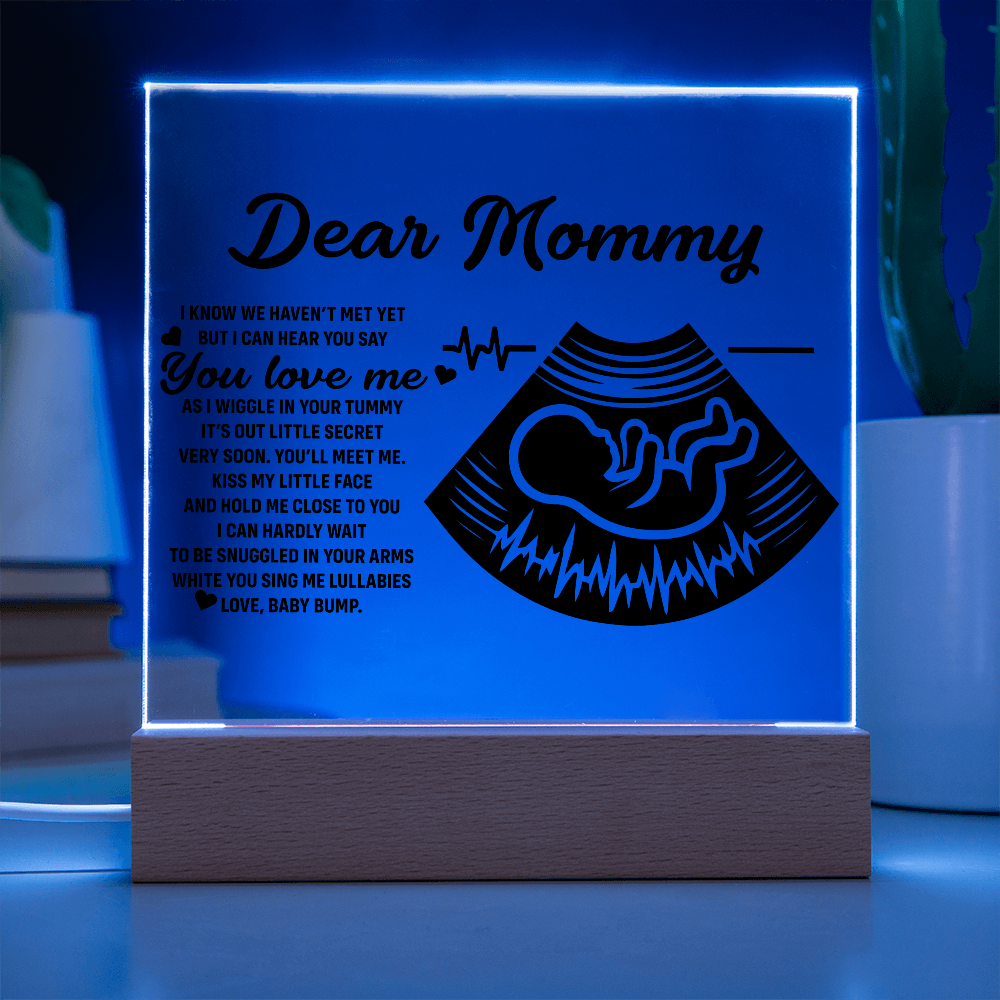 Dear Mommy | Square Acrylic Plaque - Personalized Gift for Mom