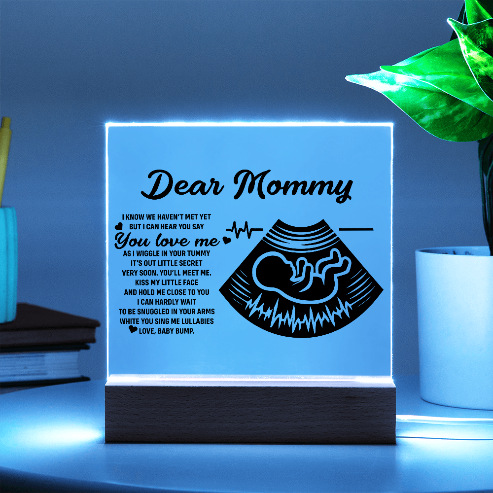 Dear Mommy | Square Acrylic Plaque - Personalized Gift for Mom