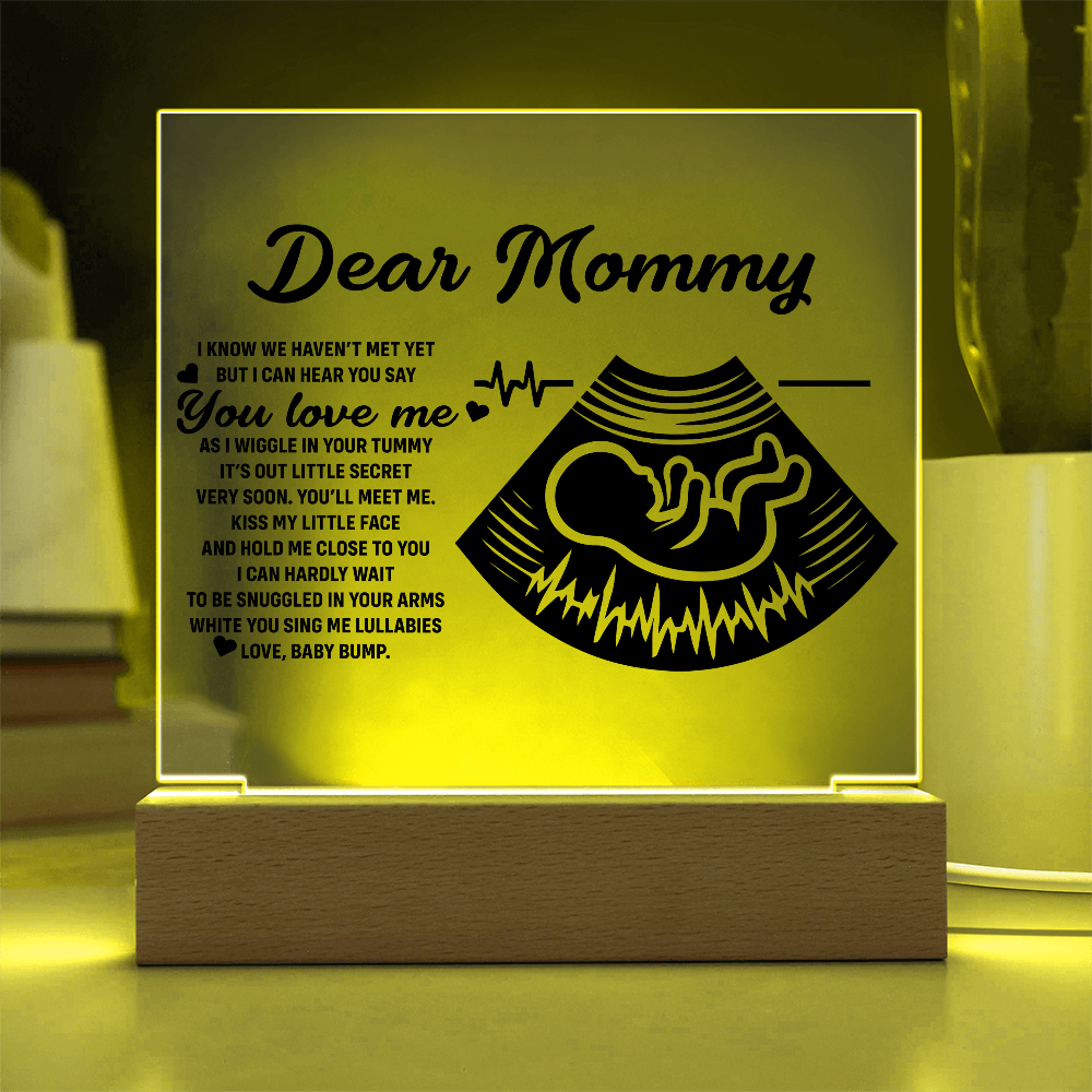 Dear Mommy | Square Acrylic Plaque - Personalized Gift for Mom