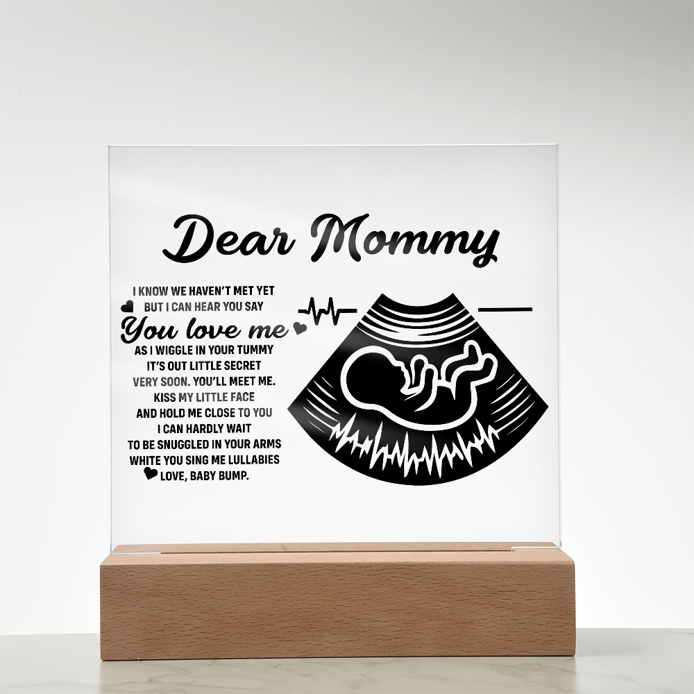 Dear Mommy | Square Acrylic Plaque - Personalized Gift for Mom