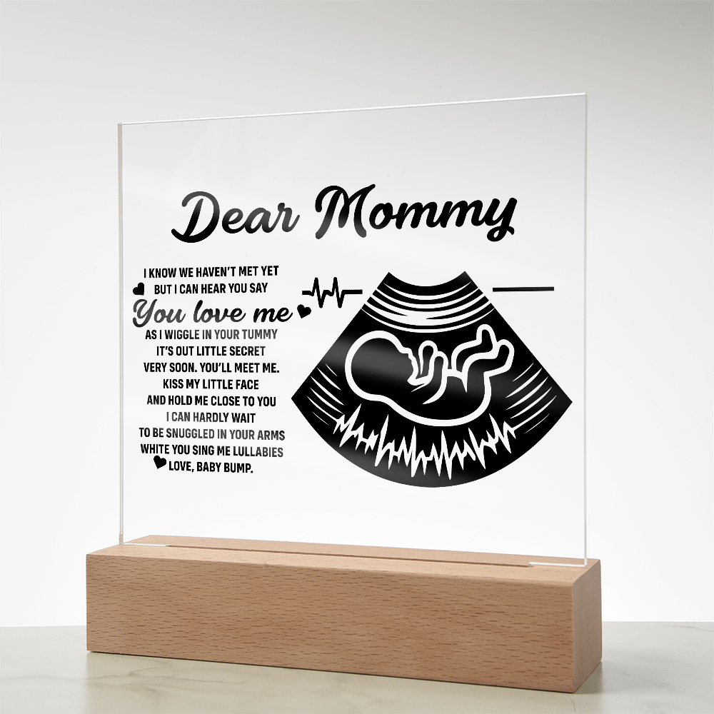 Dear Mommy | Square Acrylic Plaque - Personalized Gift for Mom