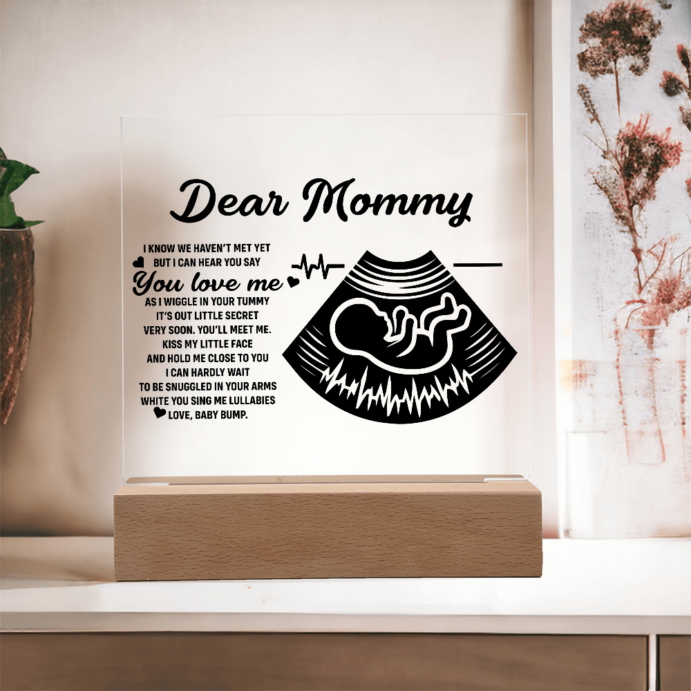 Dear Mommy | Square Acrylic Plaque - Personalized Gift for Mom