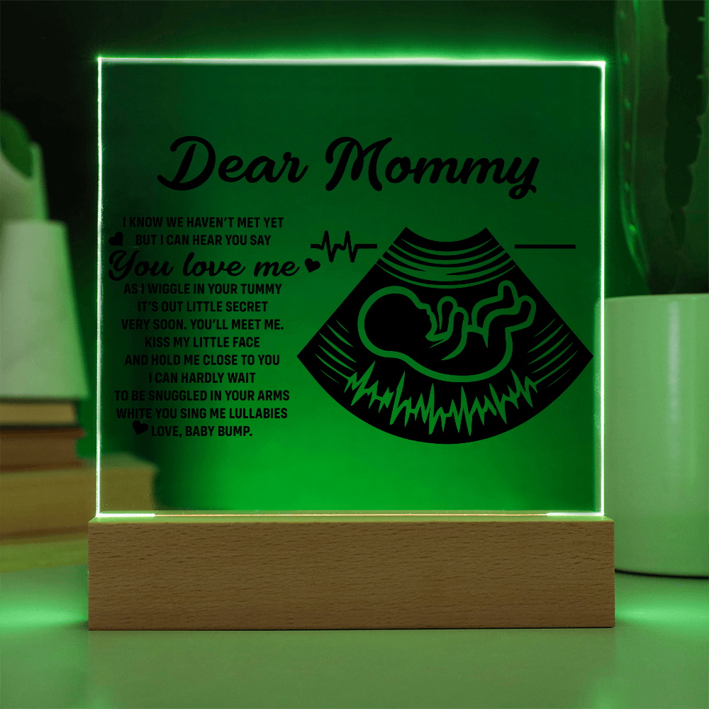 Dear Mommy | Square Acrylic Plaque - Personalized Gift for Mom