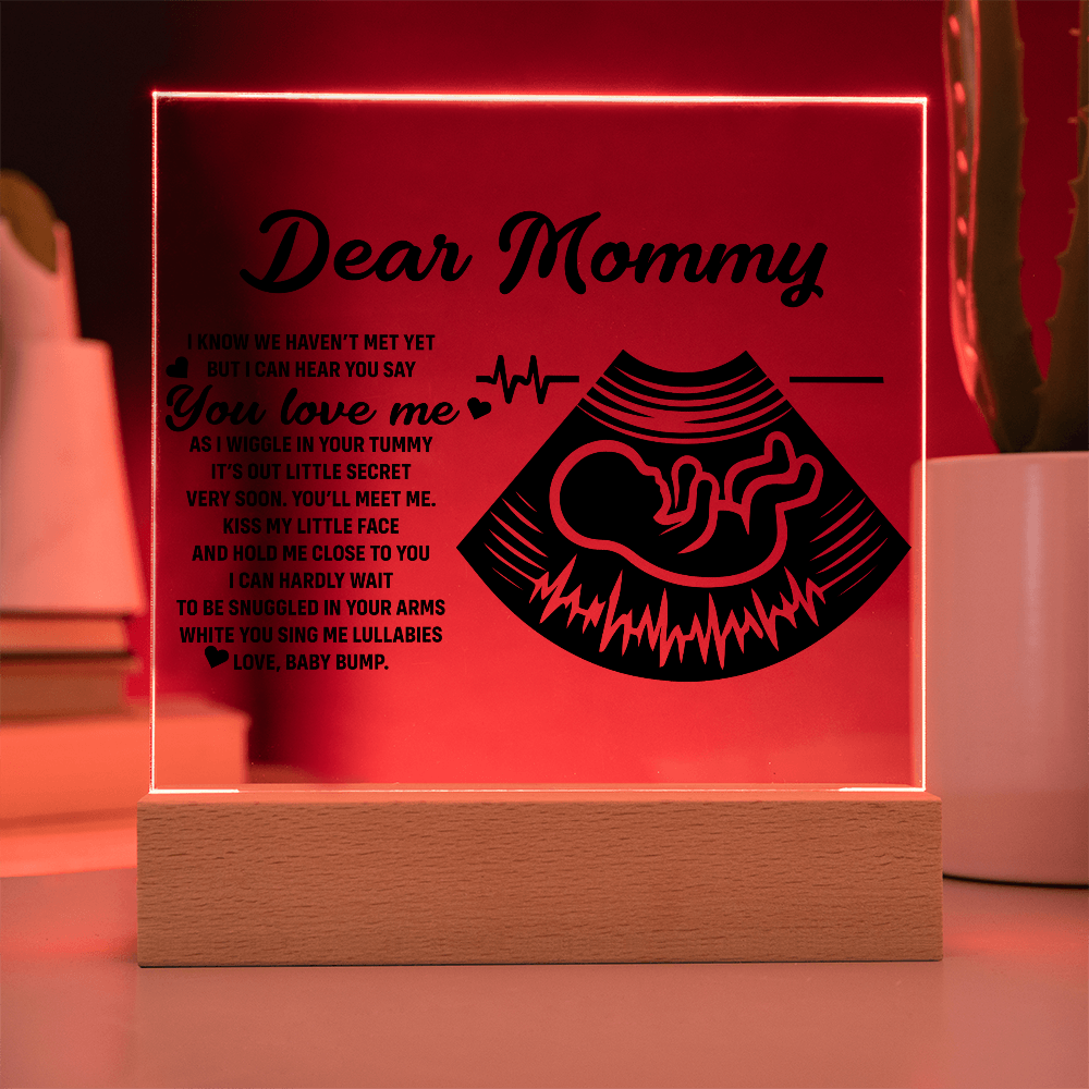 Dear Mommy | Square Acrylic Plaque - Personalized Gift for Mom