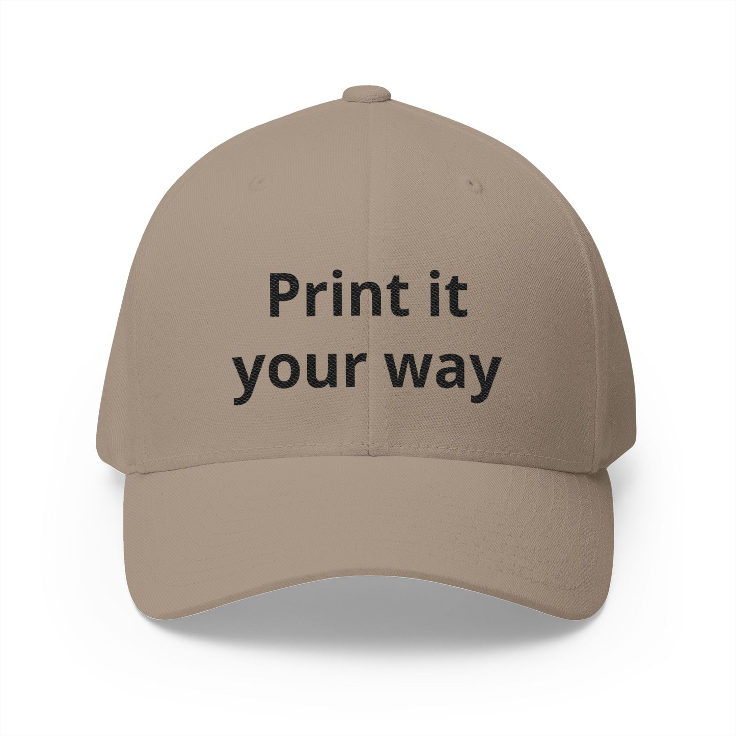 Embroidered 'Print It Your Way' Closed-Back Cap