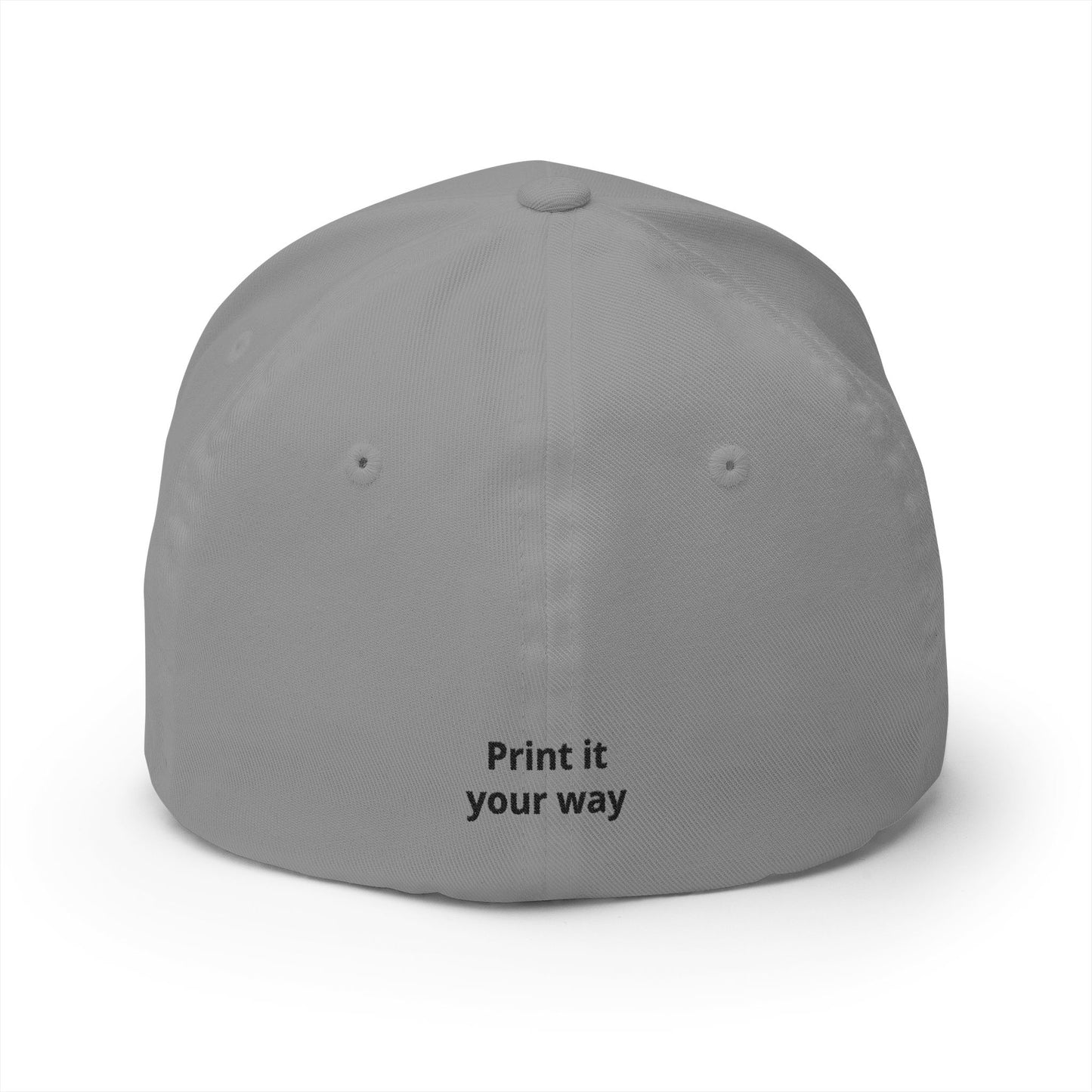 Embroidered 'Print It Your Way' Closed-Back Cap
