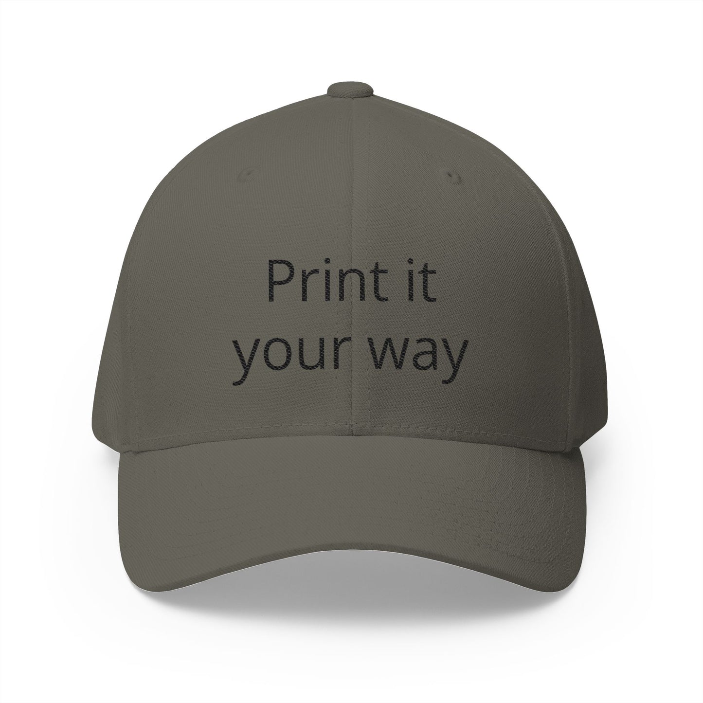 Embroidered 'Print It Your Way' Closed-Back Cap