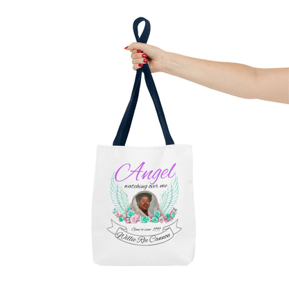 Memorial Angel Tote Bag — "Angel Watching Over Me" Custom Photo Tribute