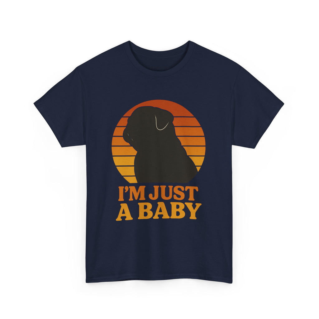 PUG Sunset Tee, Nostalgic dog silhouette Sunset